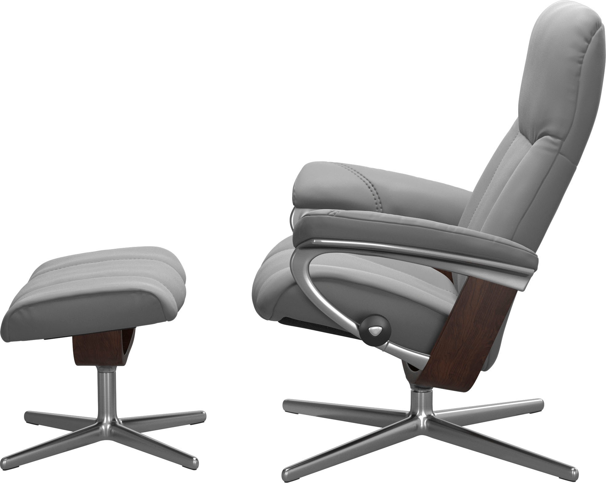 Stressless® Fußhocker »Consul«, mit Cross Base, Größe S, M & L, Holzakzent Braun
