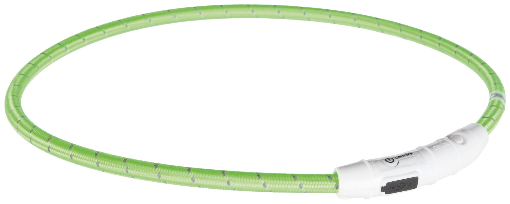 TRIXIE Hunde-Halsband USB Flash, Kunststoff-Nylon, in versch. Größen grün Hundehalsbänder Hund Tierbedarf