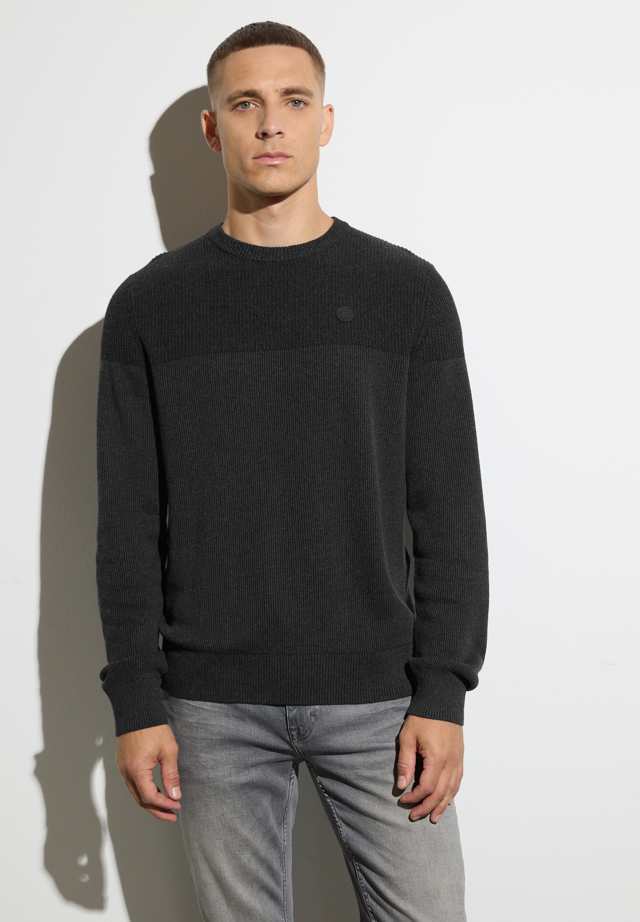 STREET ONE MEN Strickpullover, aus reiner Baumwolle günstig online kaufen