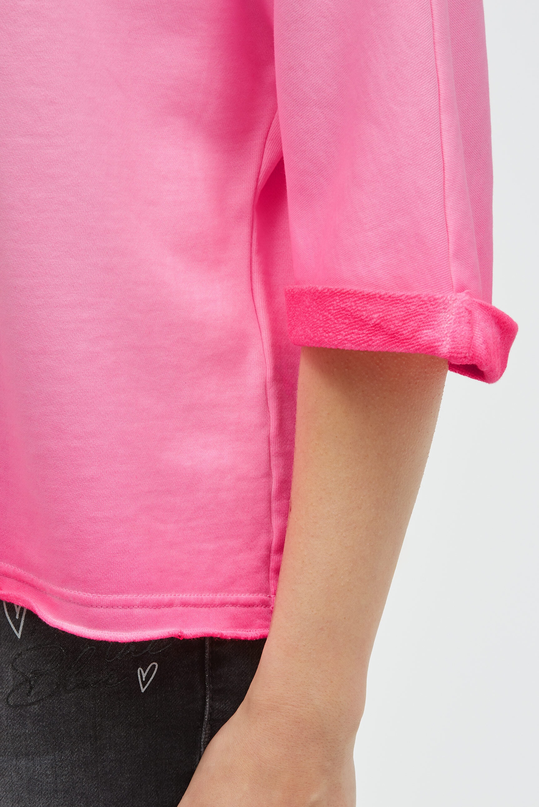 SOCCX Sweater , mit Rollkanten am Ausschnitt und Saum
