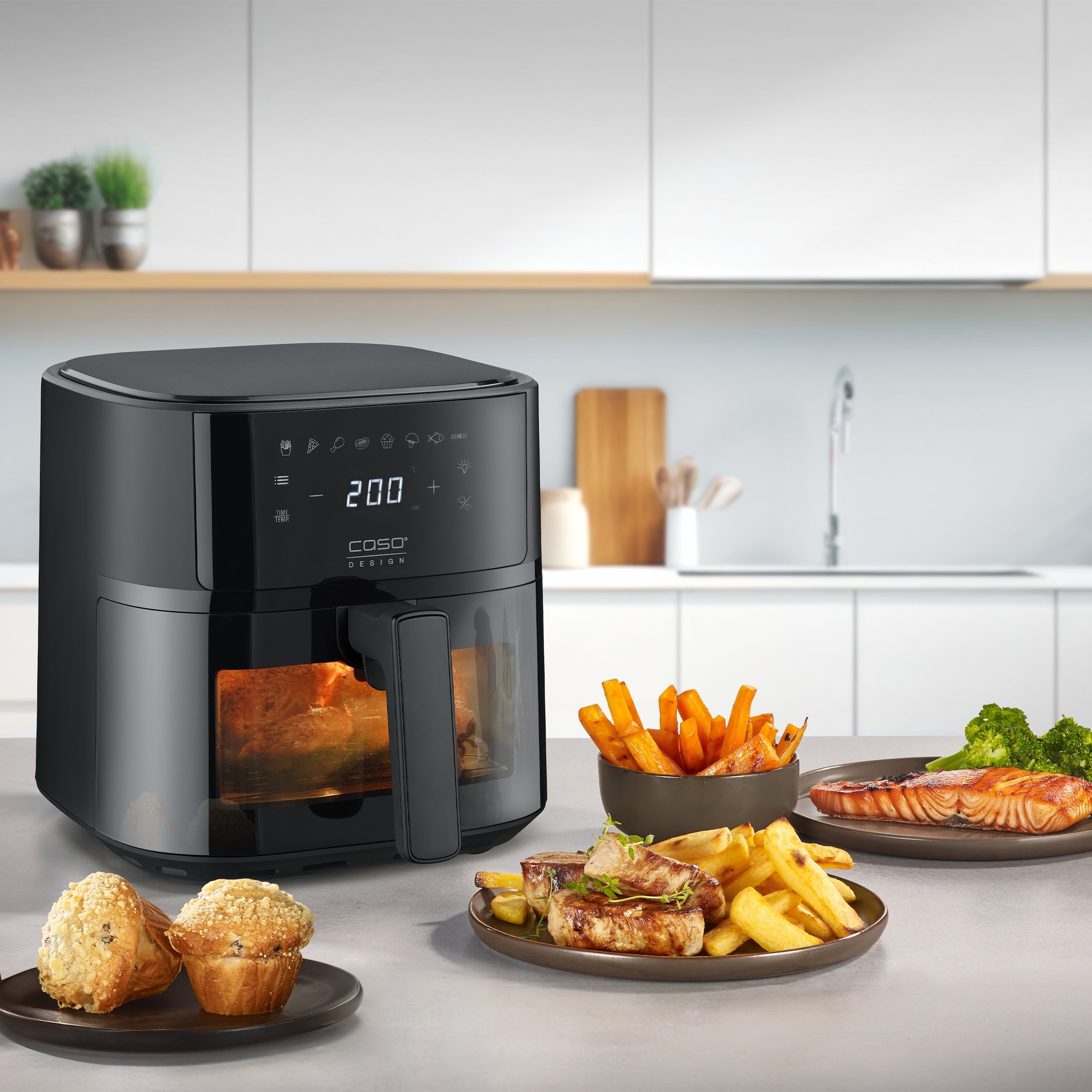 Caso Heißluftfritteuse »3185 Design AirFry 6.0«, 1700 W, Fassungsvermögen 0 l