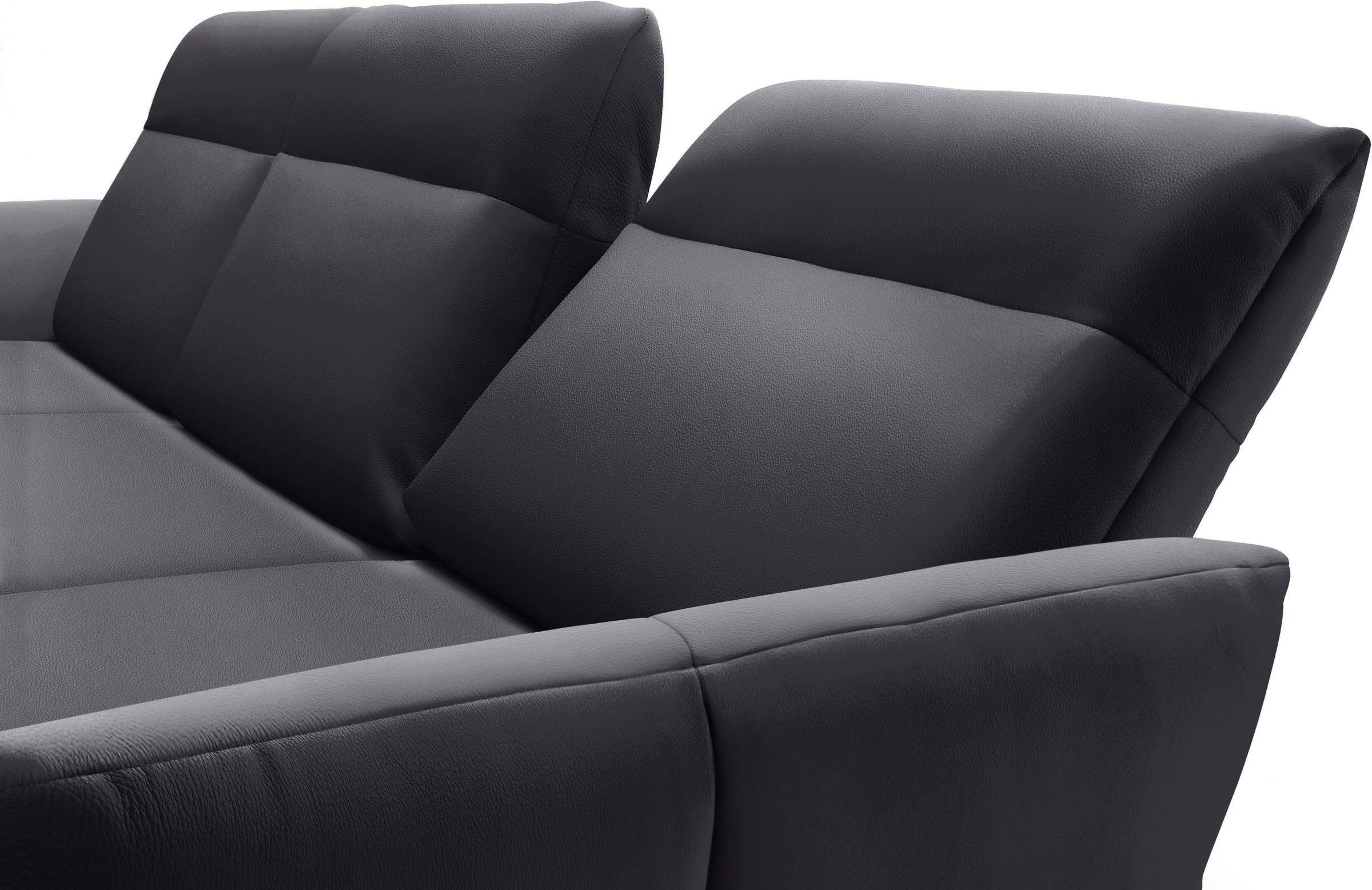 Creation BY ROLF BENZ Ecksofa »CR.460«, Sockel in Eiche, Alugussfüße in umbragrau, Breite 298 cm