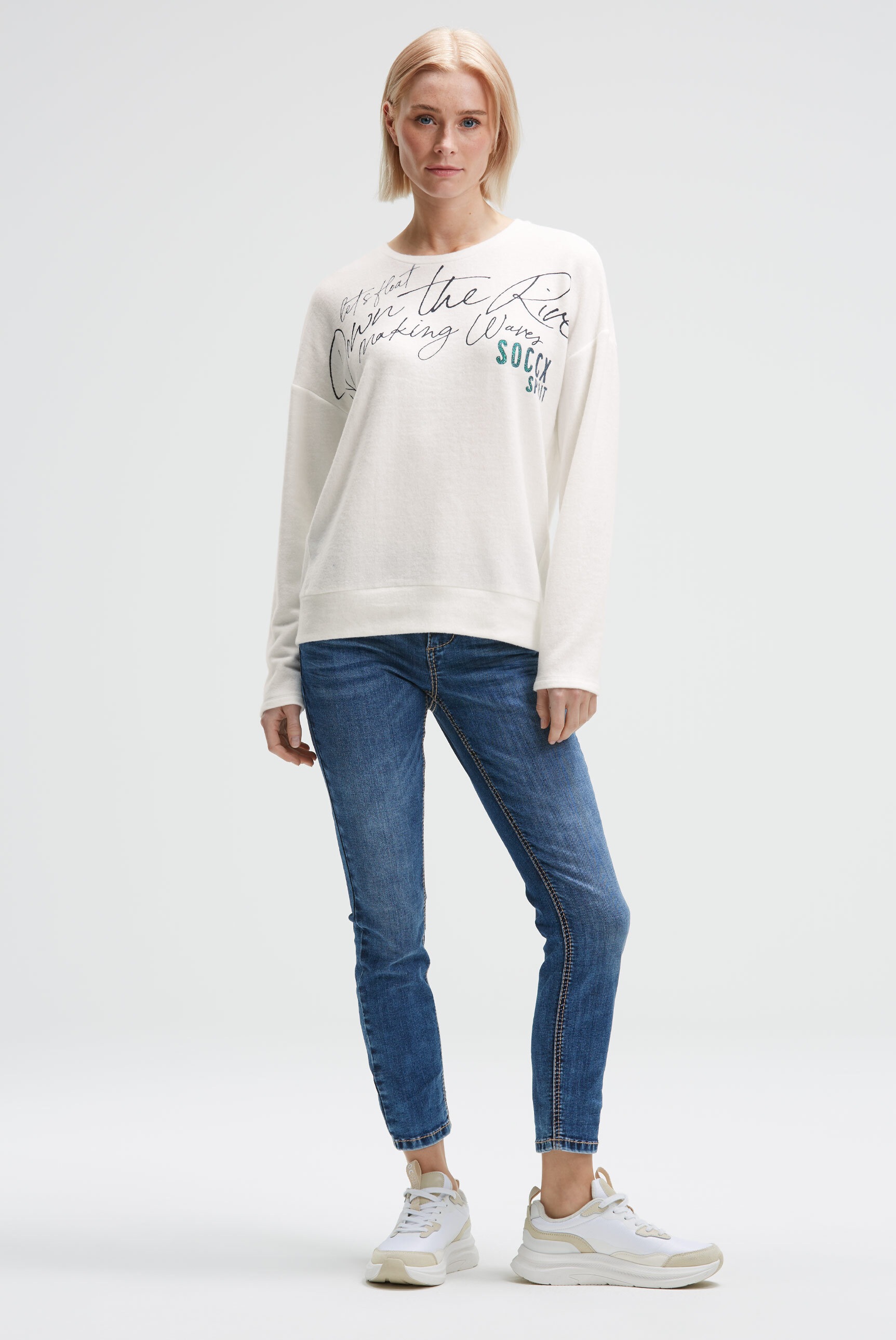 Thumbnail - SOCCX Rundhalspullover mit weicher Haptik