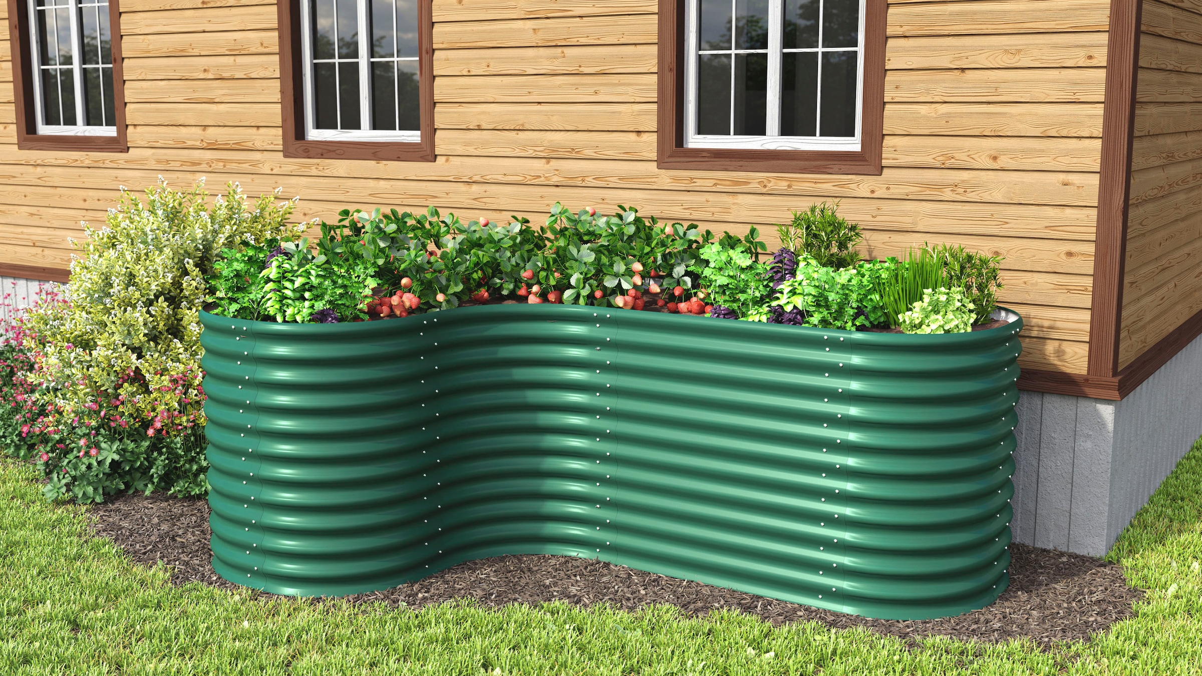 Vitavia Hochbeet »Erweiterung Curve 858« BxTxH: 80x80x86 cm, seegras