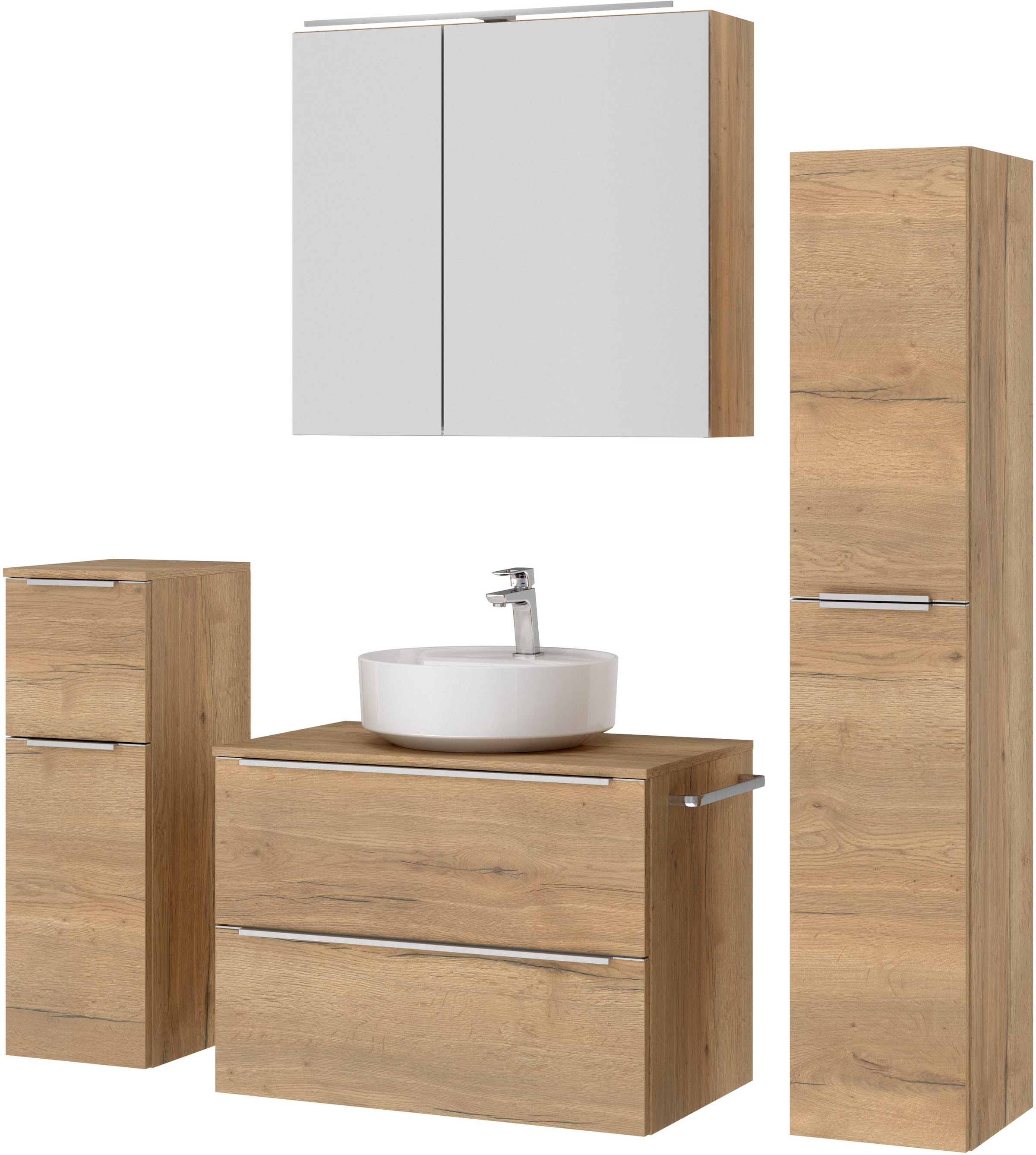 nobilia Badmöbel-Set "Alvene", (4 St., vormontiert, mit Soft-Close), inkl. günstig online kaufen