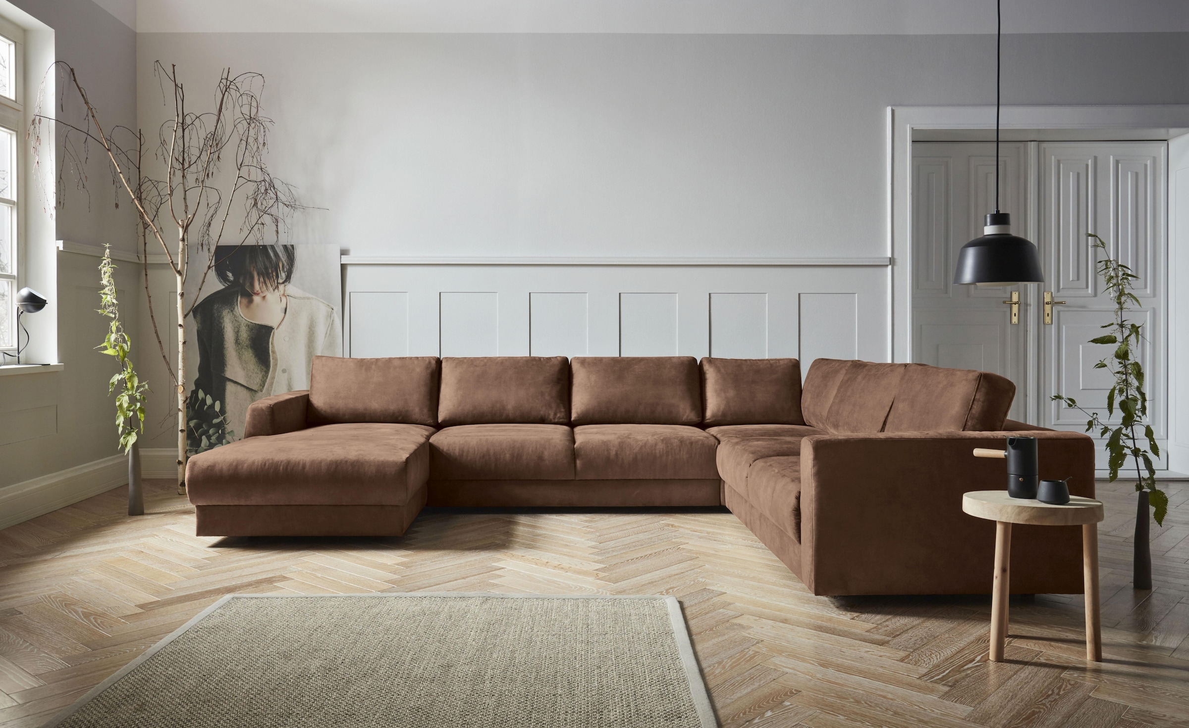 Home affaire Wohnlandschaft "Hobro U-Form" in 3 Bezugsqualitäten in vielen günstig online kaufen