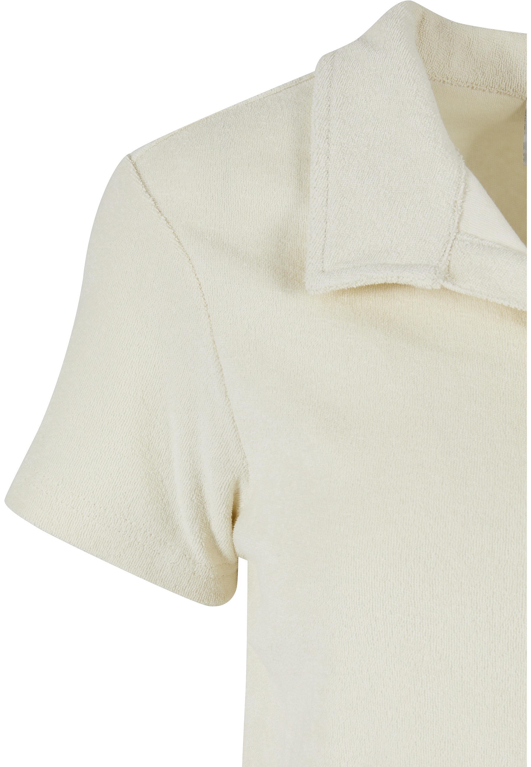 URBAN CLASSICS Kurzarmshirt »Urban Classics Damen Ladies Towel Polo Tee« 1