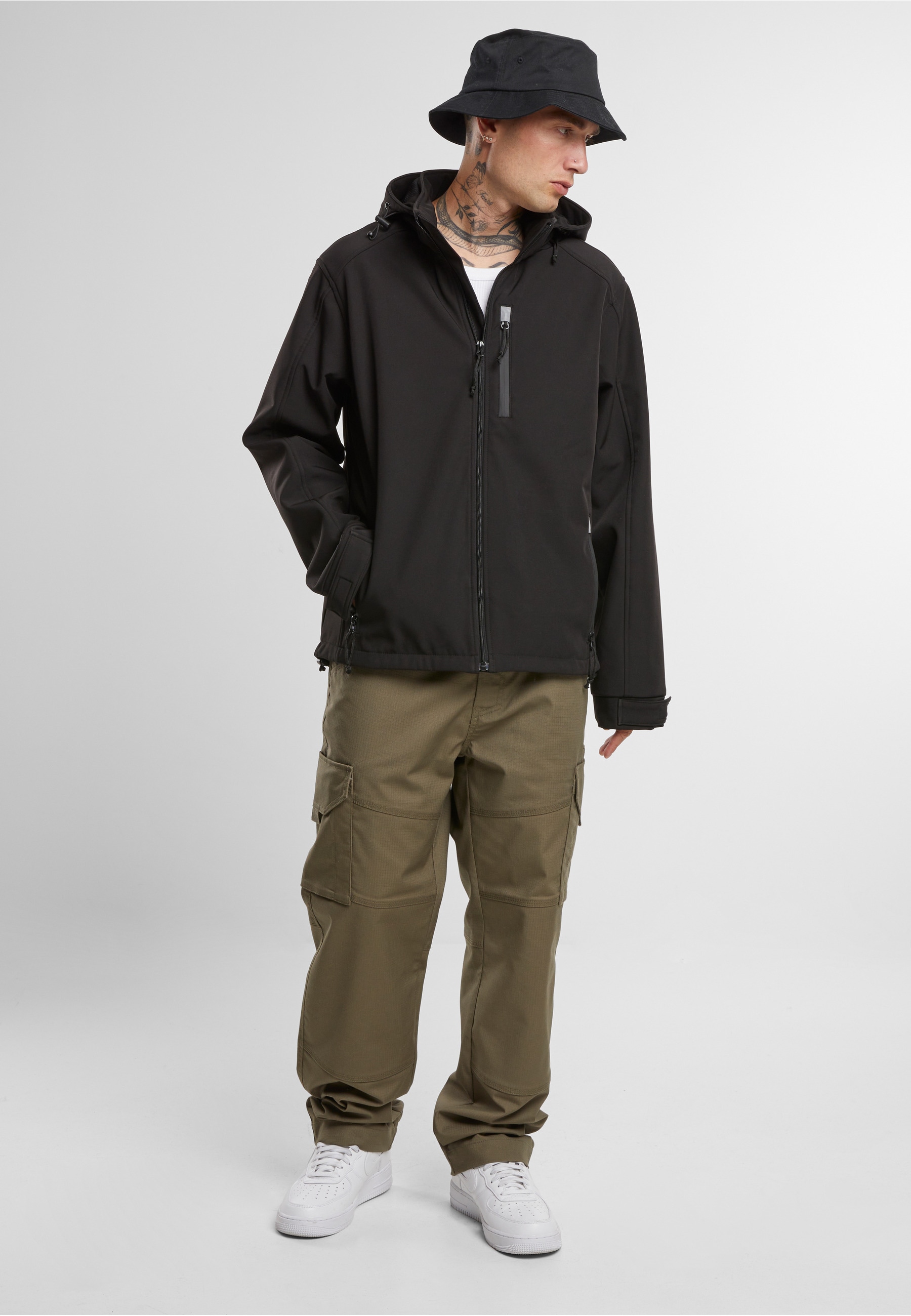 Brandit Allwetterjacke »Brandit Softshelljacket Hurricane« 1 Stk. tlg. mit Kapuze