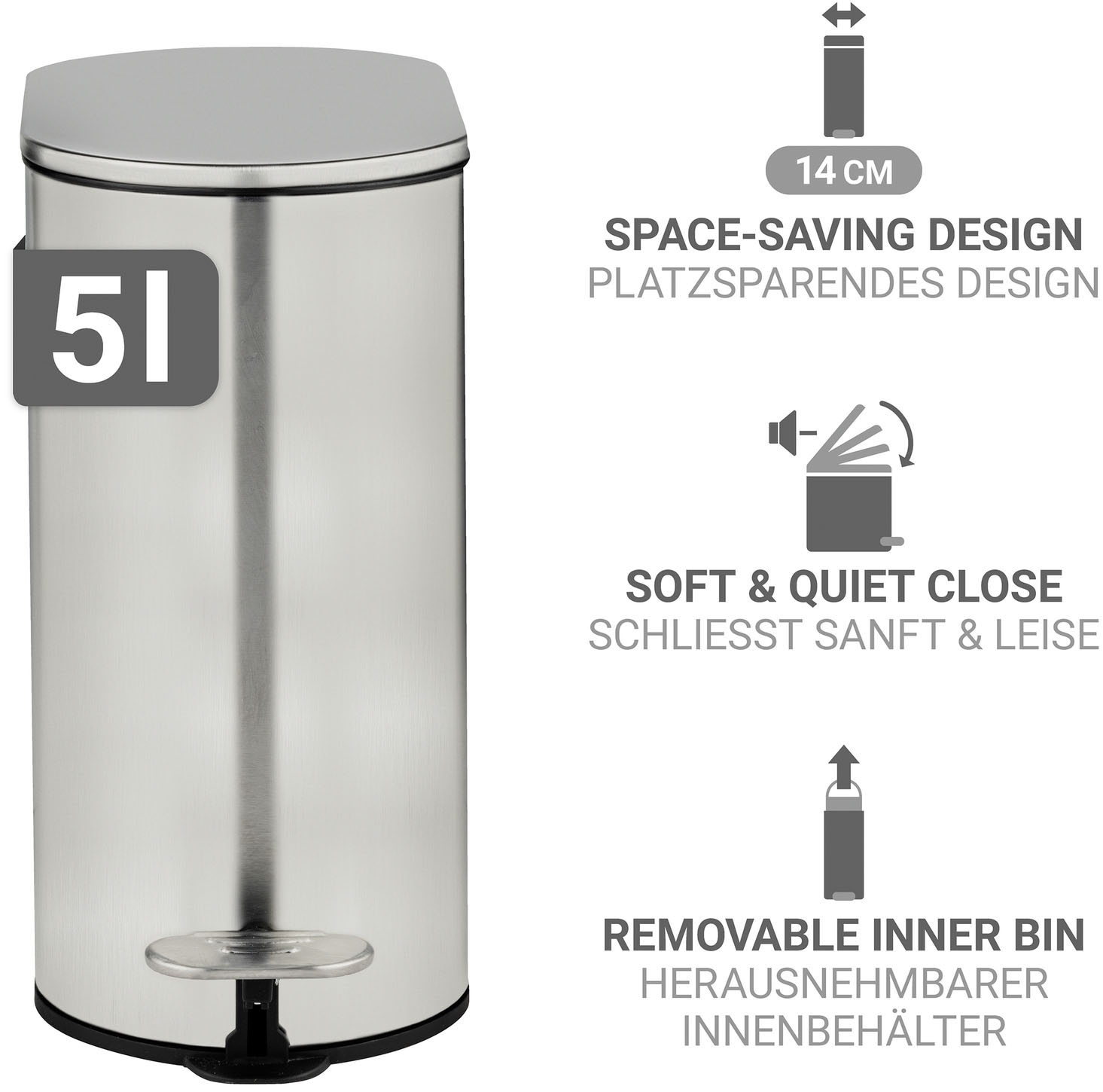 WENKO Kosmetikeimer »Collungo« 1 Behälter