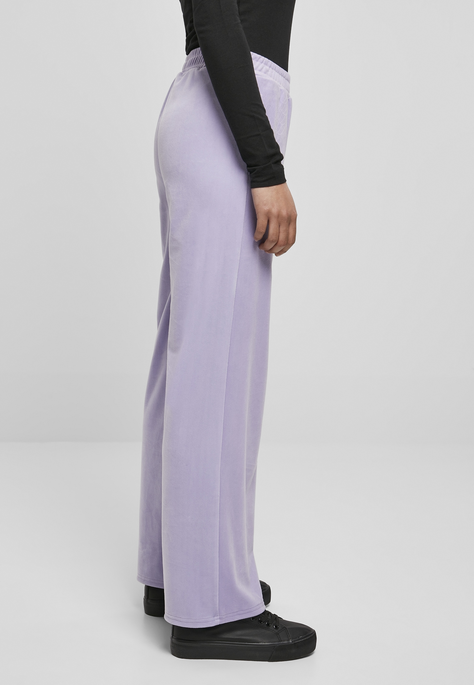 URBAN CLASSICS Stoffhose »Damen Ladies High Waist Straight Velvet Sweatpants«,  (1 tlg.) für kaufen | BAUR