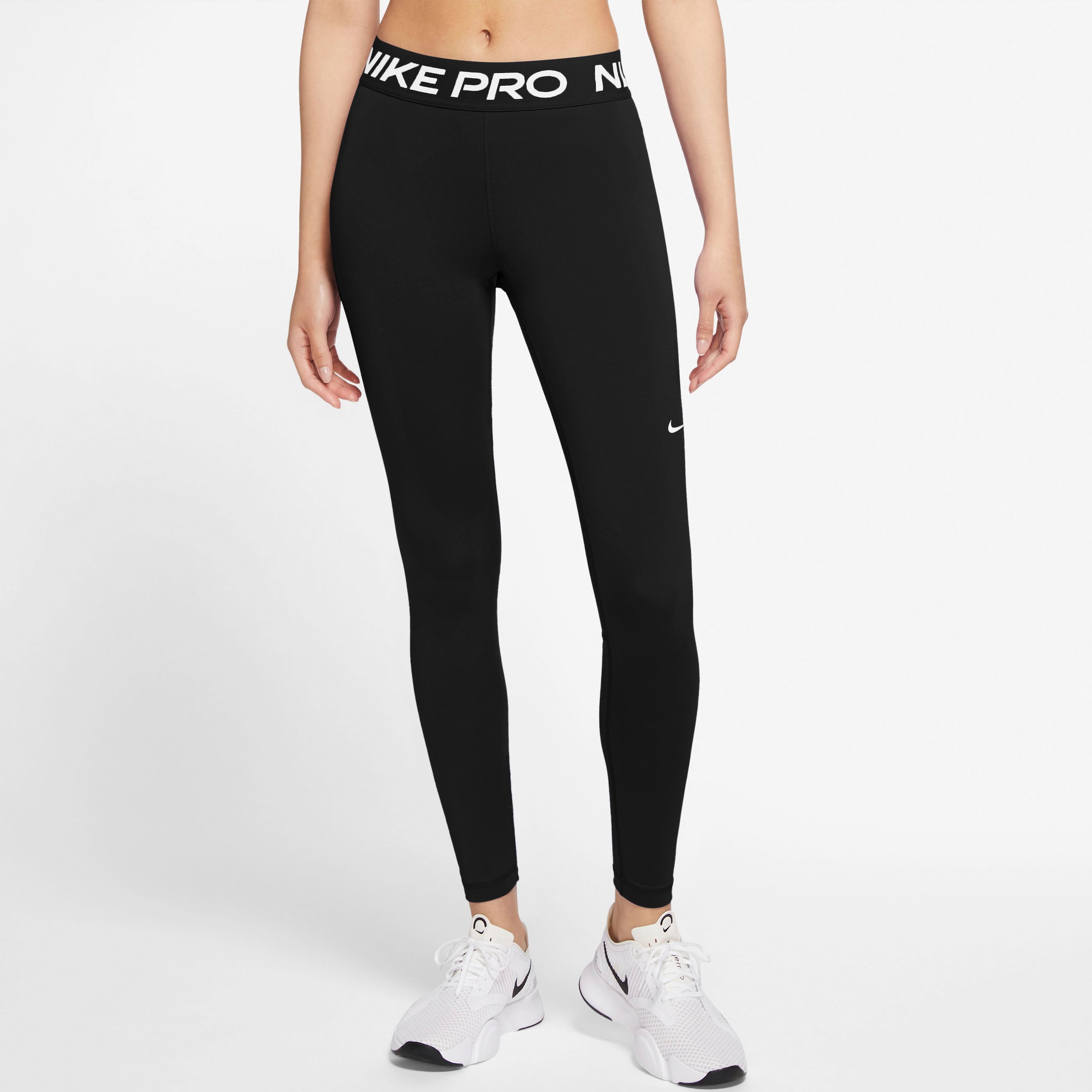 Nike Trainingstights "PRO WOMENS MID-RISE MESH-PANELED LEGGINGS" günstig online kaufen