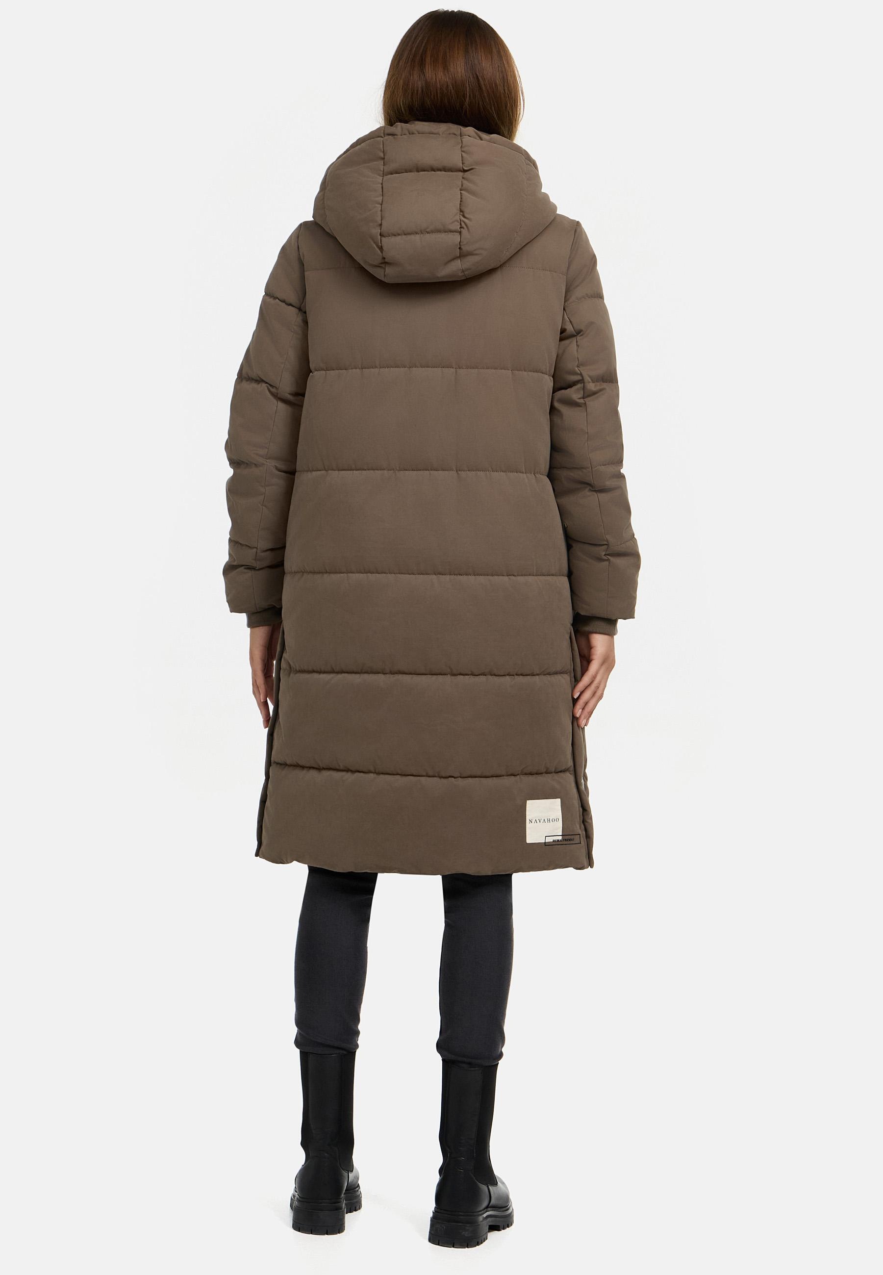 Navahoo Wintermantel »Wintertanz 14«, modischer Damen Steppmantel mit hohem Kragen