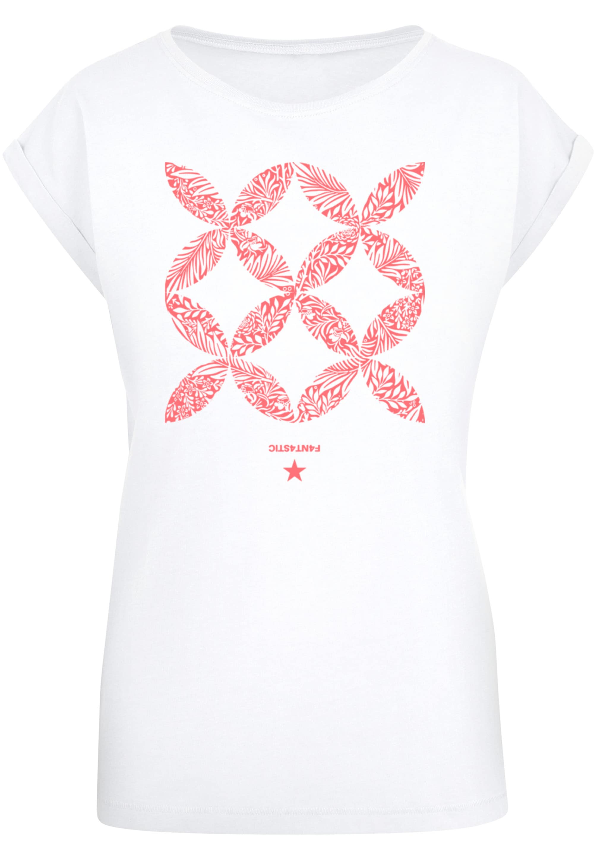 F4NT4STIC T-Shirt "Blumenmuster Coral", Print günstig online kaufen