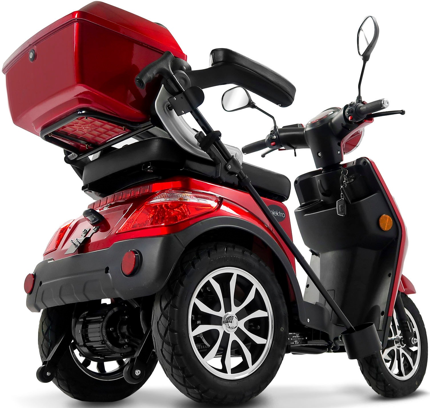 Rolektro Elektromobil »Rolektro E-Trike 25 V.3, Lithium Akku«, 1000 W, 25 km/h, (mit Topcase)