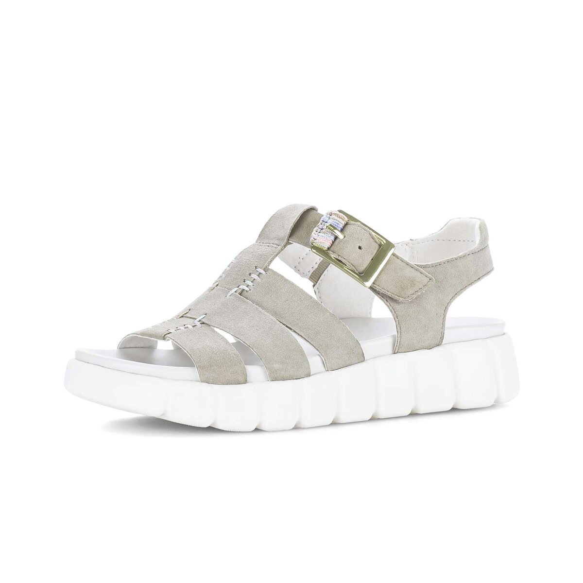 Plateausandaletten GABOR "Plateau Sandale", Damen, Gr. 35, grün, Schuhe