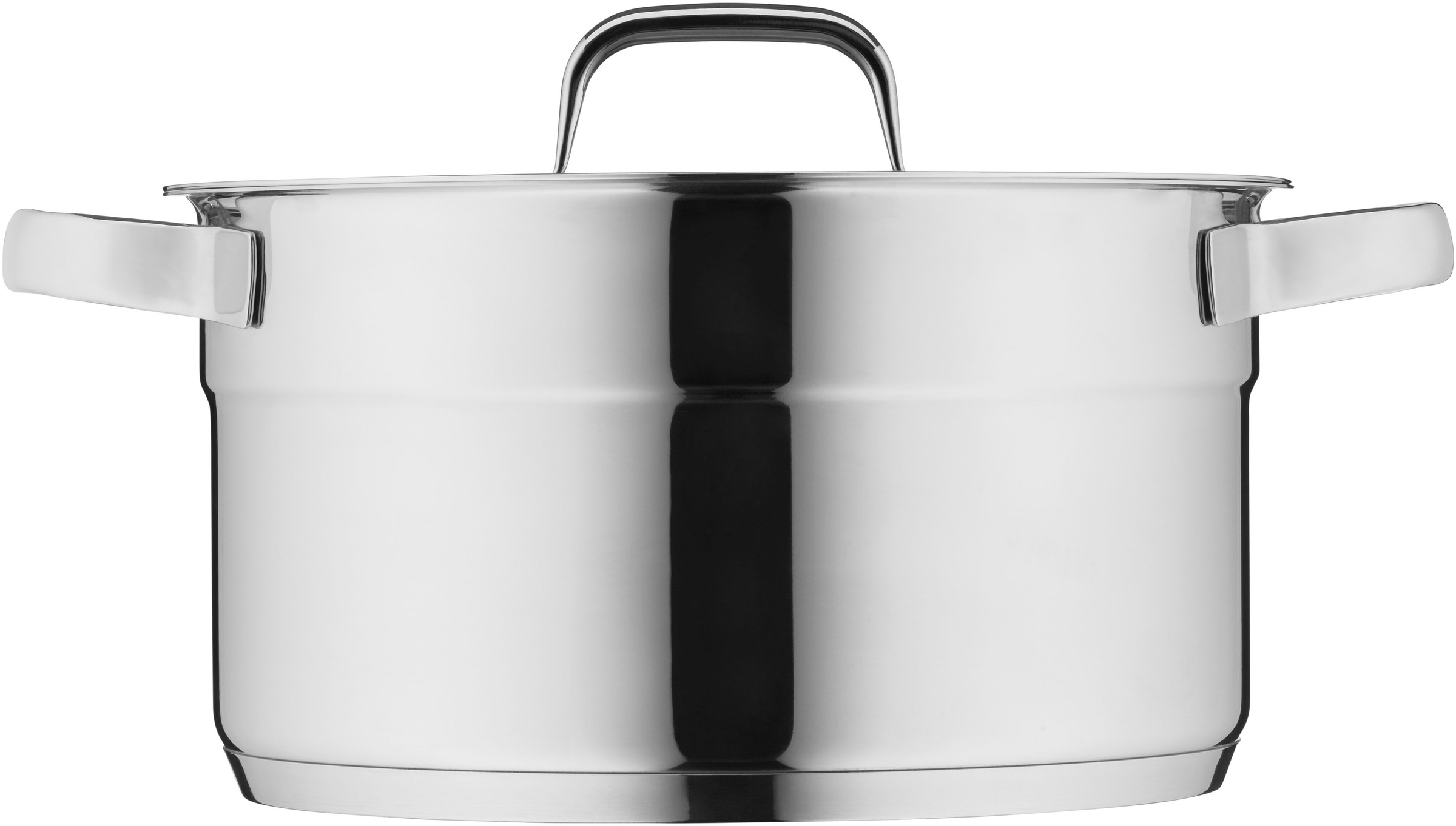 Kochtopf WMF "Compact Cuisine", edelstahl, B:25,7cm H:14,6cm L:32,6cm Ø:24cm, Töpfe, Kochtopf, wärmeduzierende Hohlgriffe, Innenskalierung, Schüttrand 6