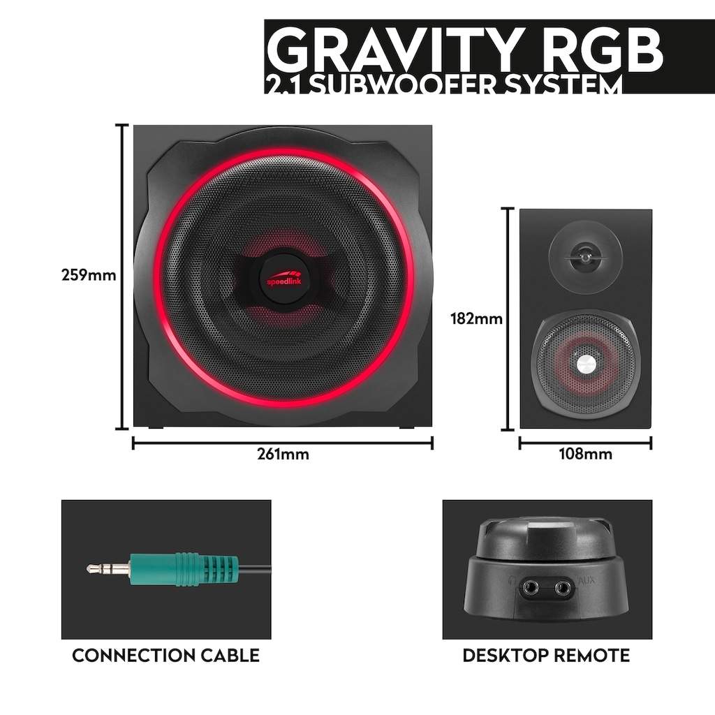 Speedlink 2.1 Soundsystem »GRAVITY RGB«