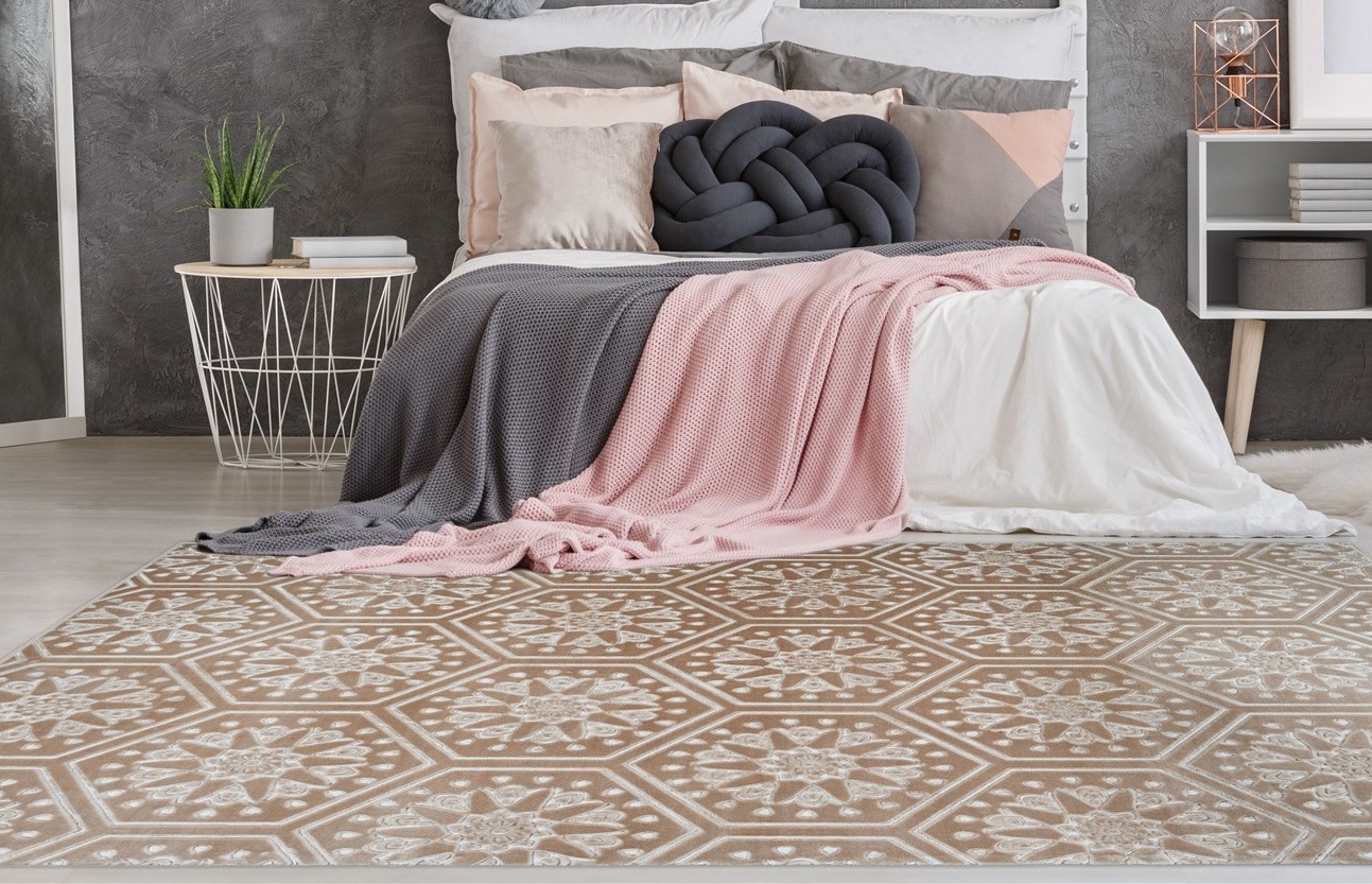 my home Teppich "Stina" rechteckig 7 mm Höhe Hoch-Tief-Effekt, mit Muster, günstig online kaufen