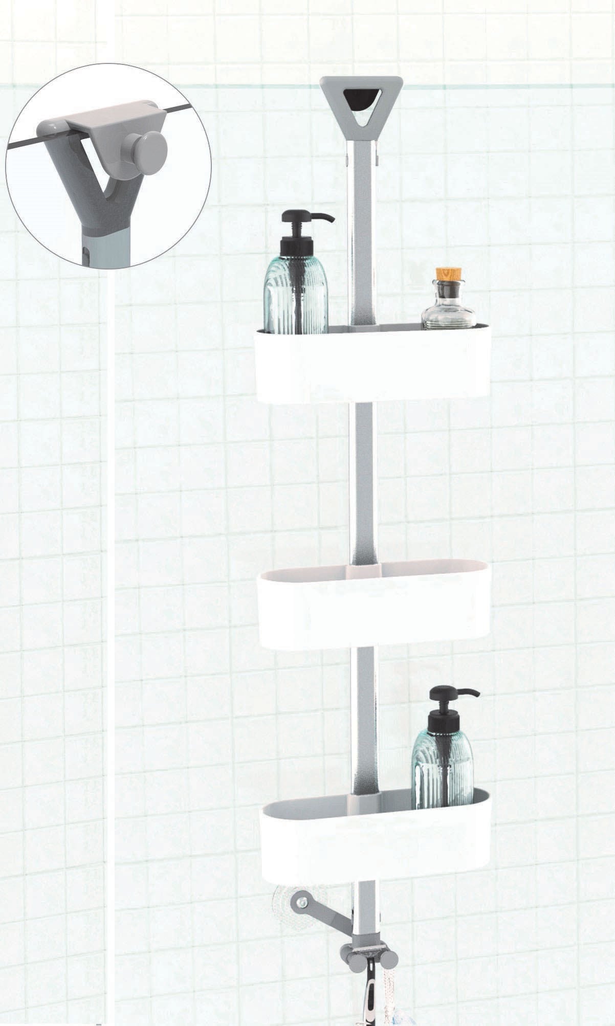 Duschregal »Dusch- und Badhängeregal«, mit 3 Ablagen