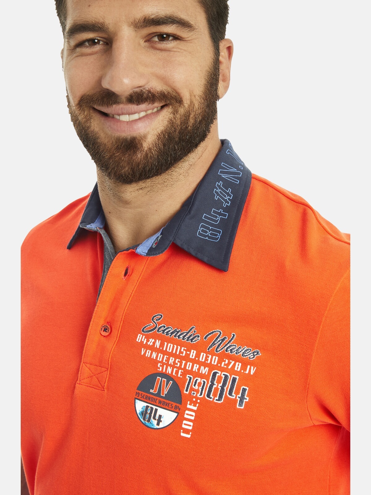 Jan Vanderstorm Poloshirt »Poloshirt KODEWIN«, (1 tlg.), mit maritimen Brustprint