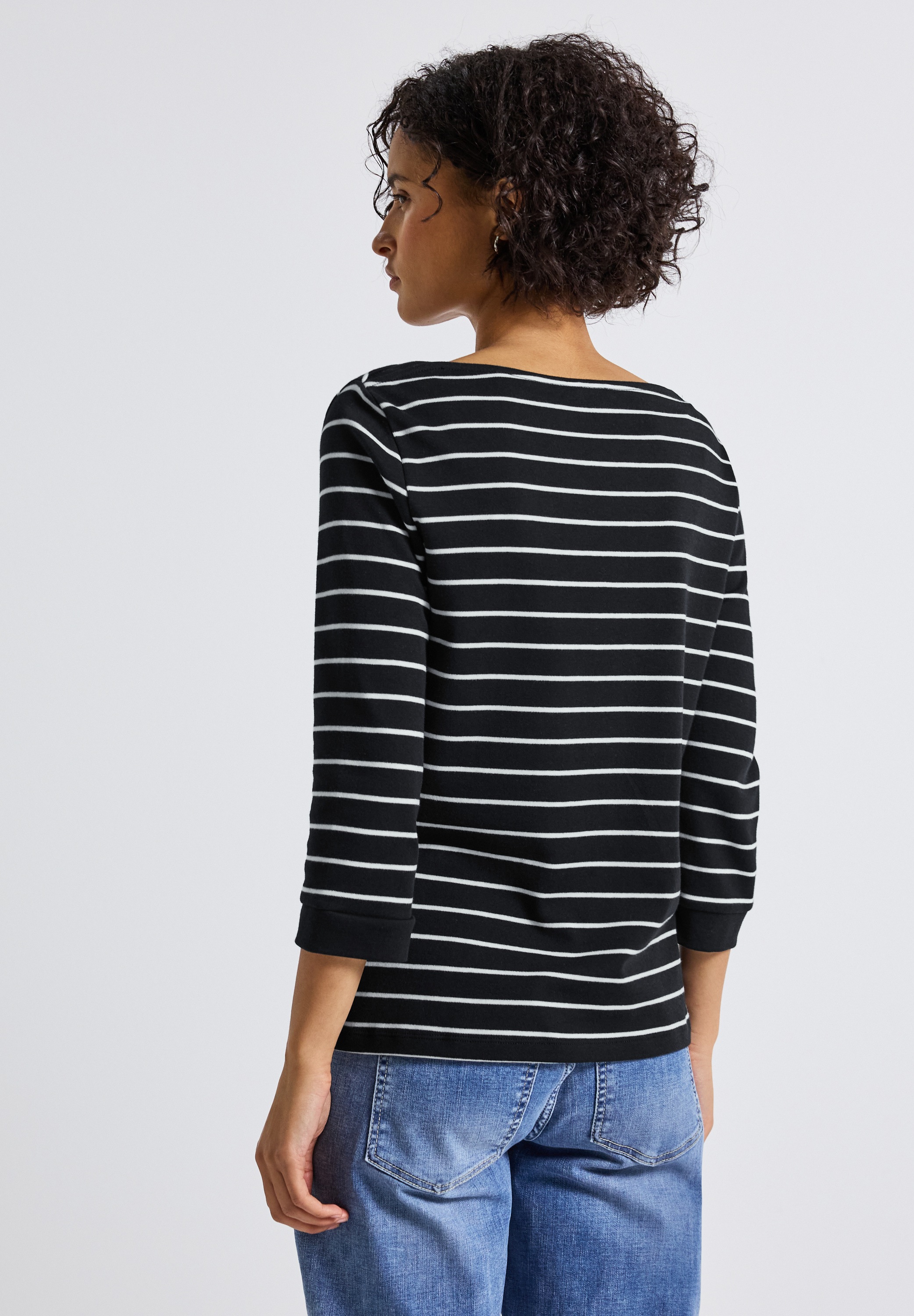 STREET ONE 3/4-Arm-Shirt aus reiner Baumwolle günstig online kaufen