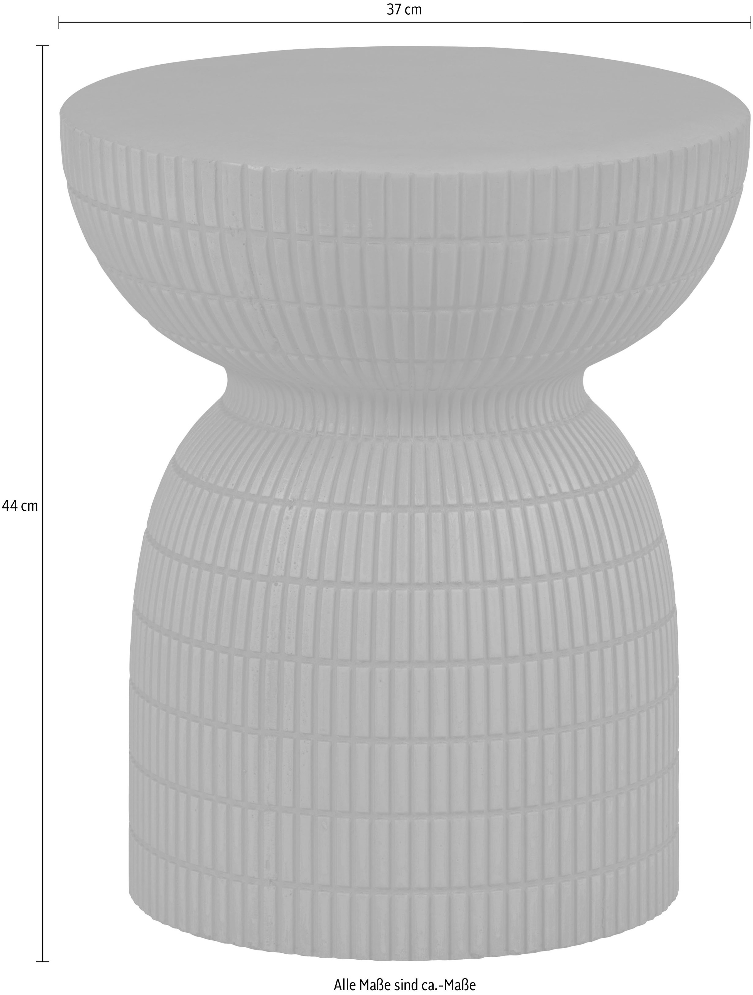 WOOOD Couchtisch »Samson«, runde Form, aus Fibreclay, Höhe 44 cm