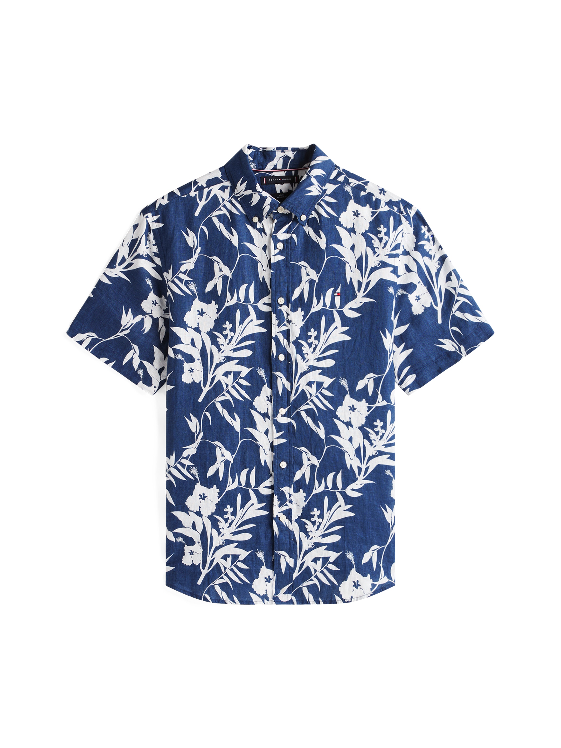 Tommy Hilfiger Leinenhemd »LINEN TROPICAL PRT SS RF SHIRT«, mit Allover Flowerprint