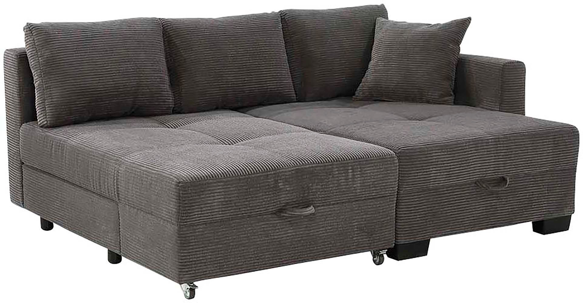 Jockenhöfer Gruppe Ecksofa »Fantasy, Dreh-Schwenk-Ottomane«, inklusive Relax- und Schlaffunktion, Ottomane links/ rechts montierbar