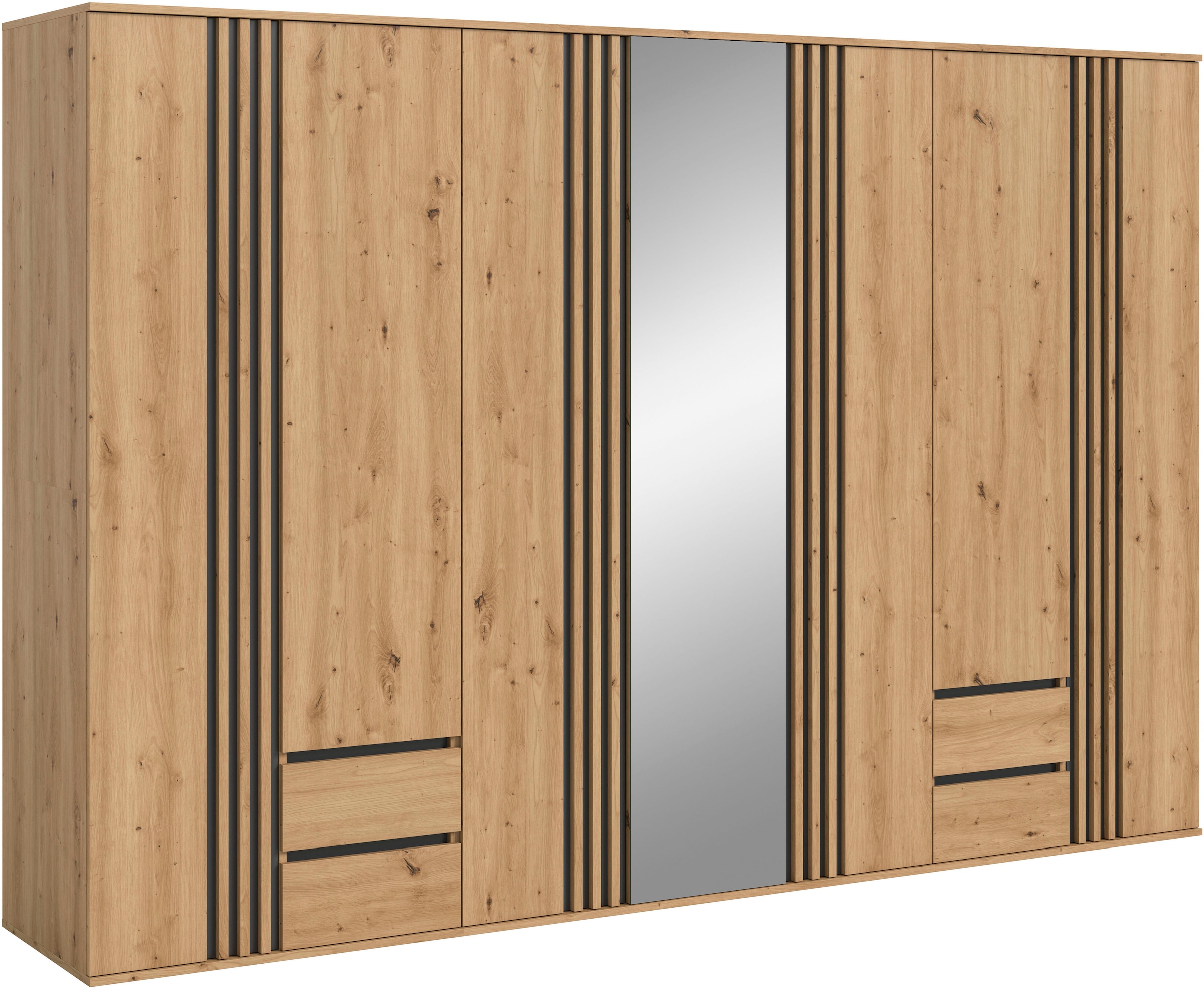 Home affaire Schrank-Set "ALVA, Breite 240 cm, Paneeloptik, Schlafzimmerschrank, Kleiderschrank" wähle den beste Schrank Kombination, individuell platzierbar