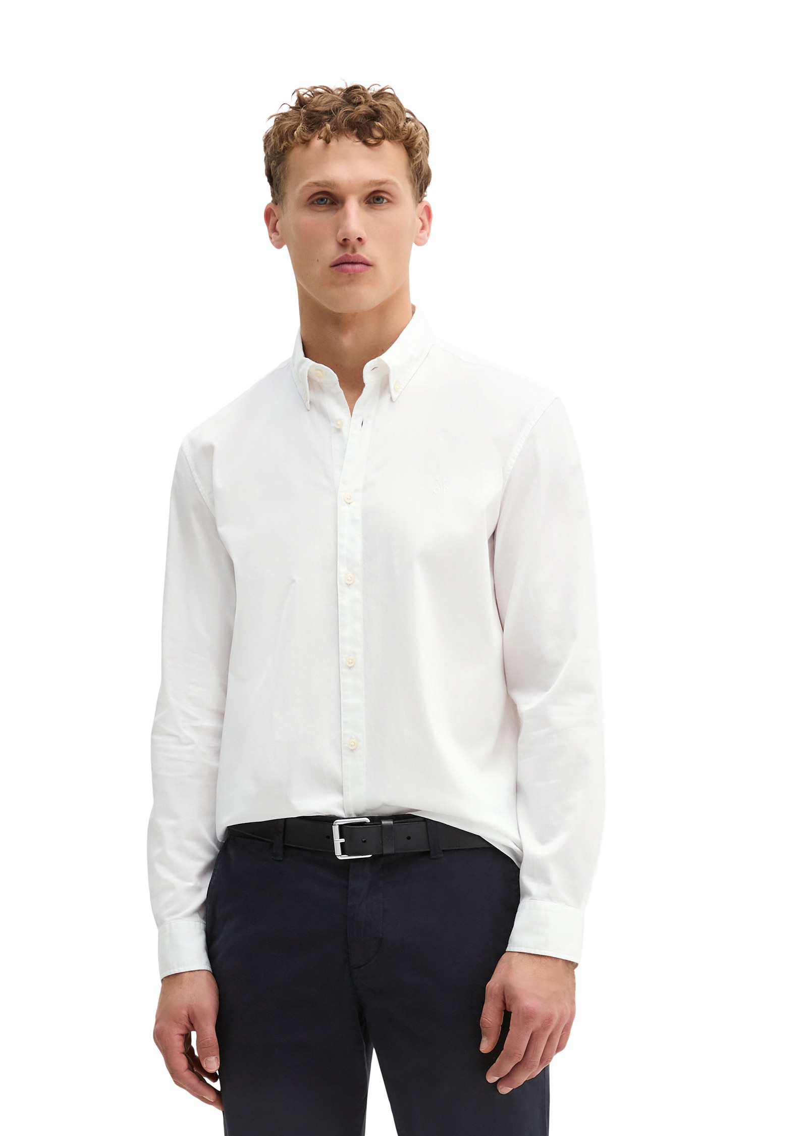 Marc OPolo Langarmhemd "aus Bio-Baumwolle" günstig online kaufen