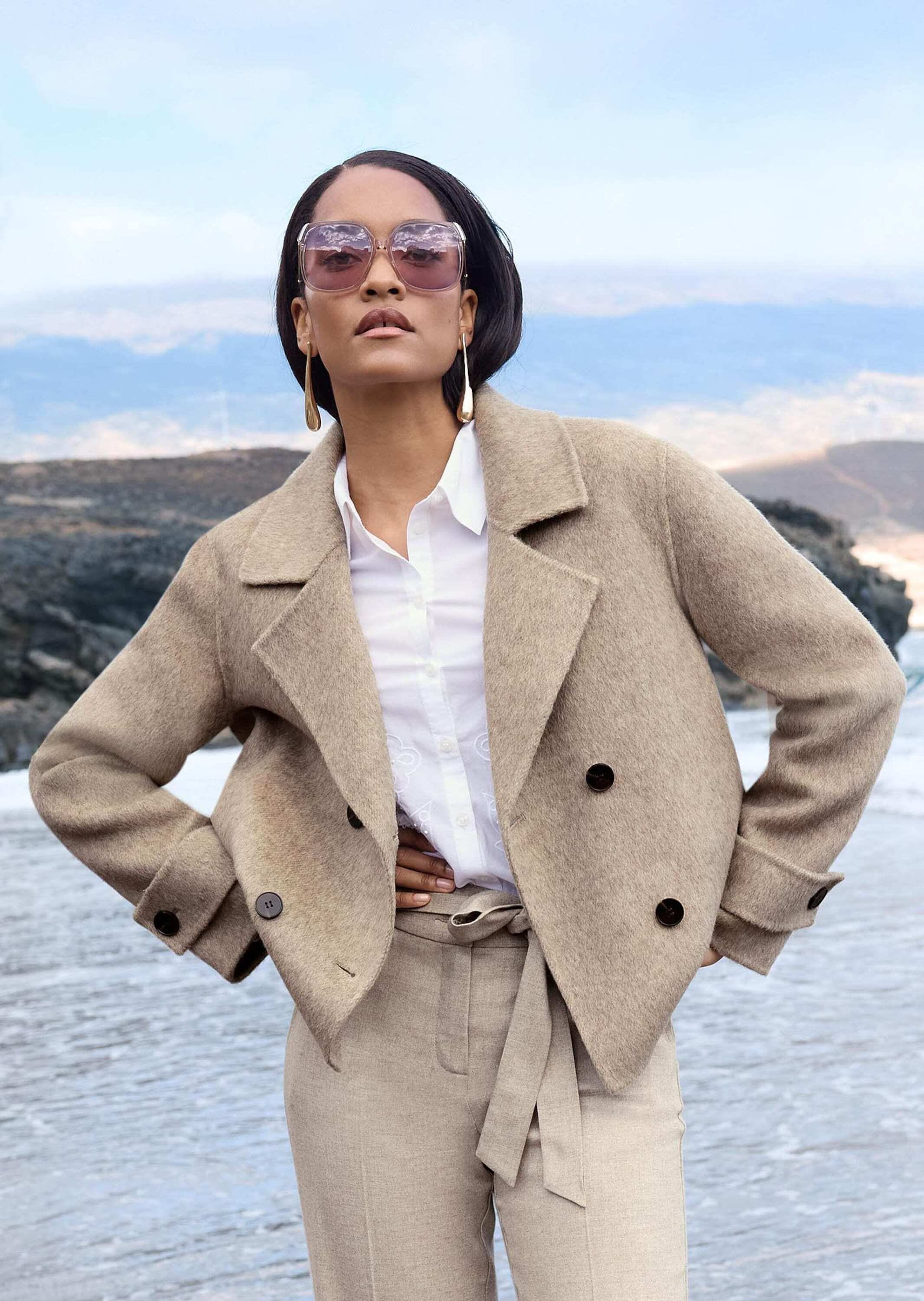 MADELEINE Kurzjacke »Jacke Caban-Jacke mit breitem Reverskragen«