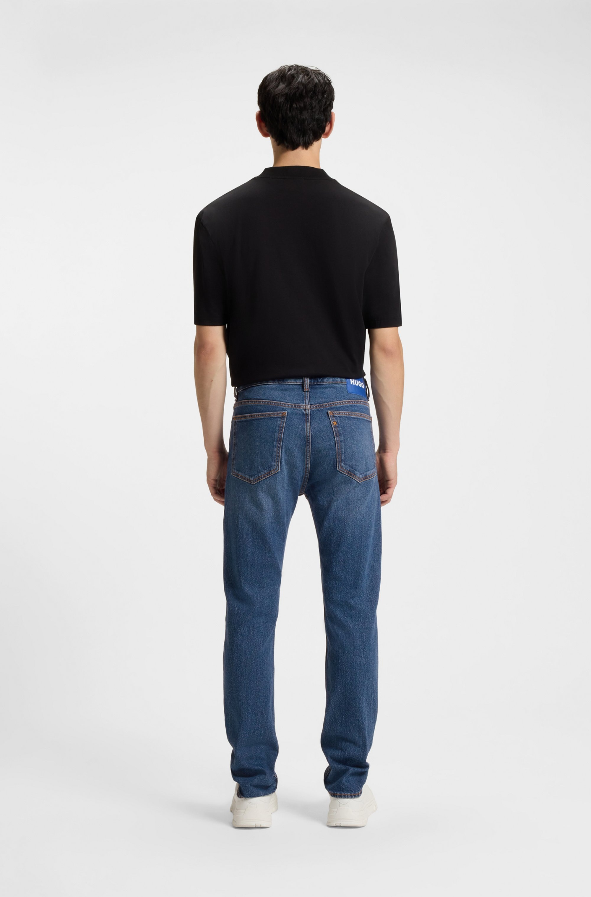 HUGO Blue Slim-fit-Jeans »Ash« mit Stone-washed-Finish