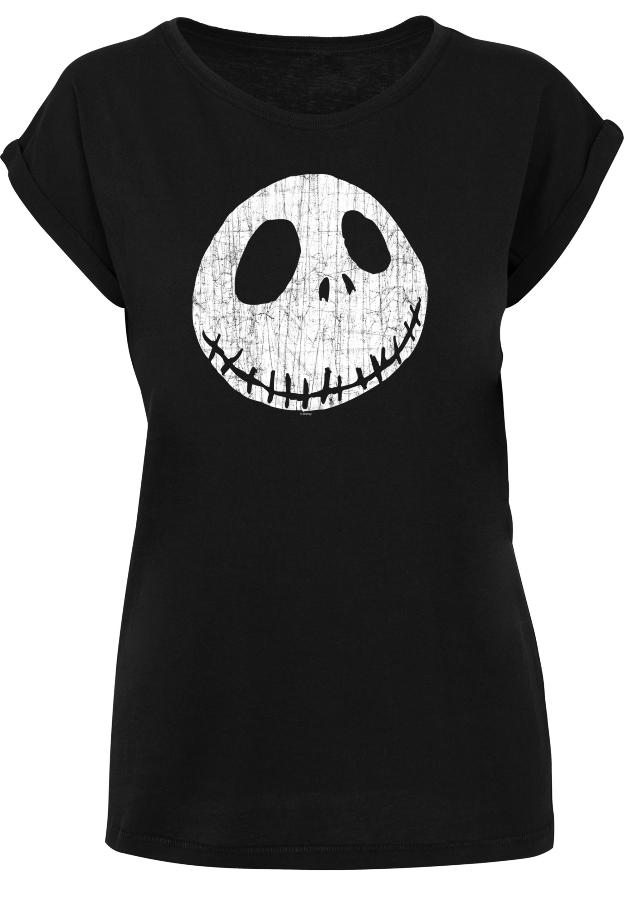 F4NT4STIC T-Shirt »Disney Jack Cracked Face«, Damen,Premium Merch,Regular-Fit,Kurze Ärmel,Bedruckt
