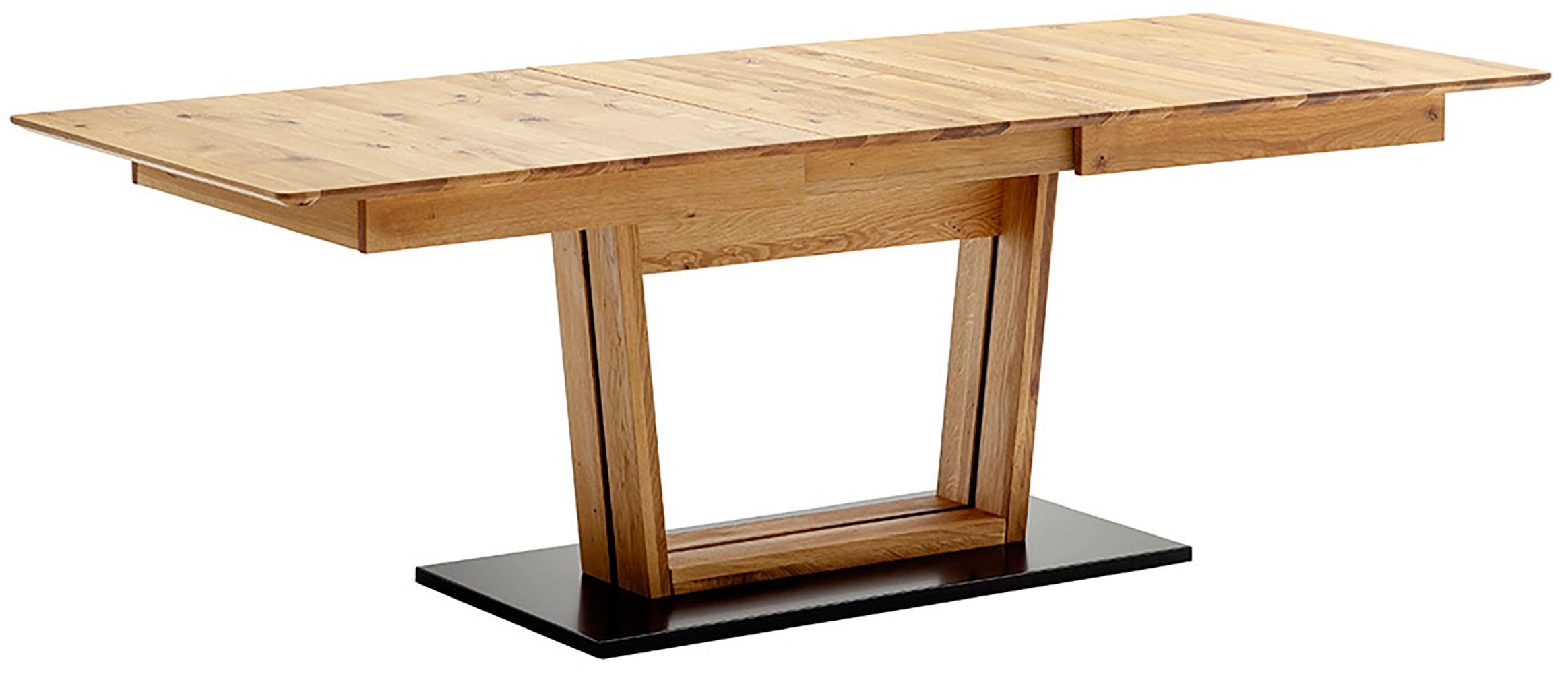 MCA furniture Esstisch »Morena Säulentisch Komfort Tisch«, Synchronauszug,ausziehbar,Wildeiche,massiv,geölt,XXL