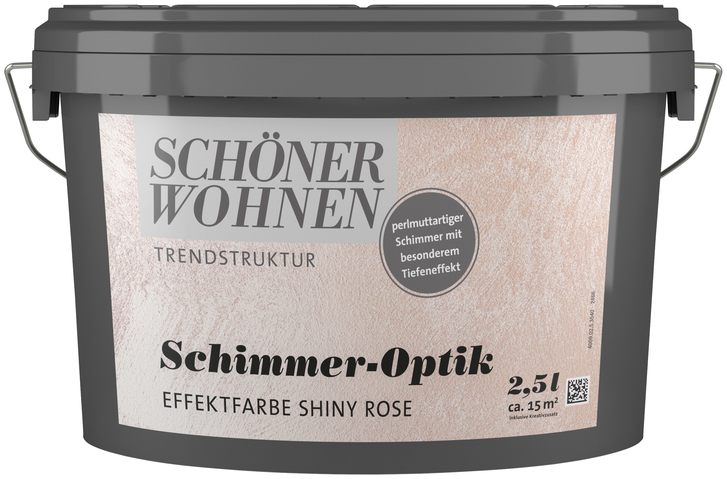 SCHÖNER WOHNEN FARBE Wand- und Deckenfarbe "TRENDSTRUKTUR Schimmer-Optik Effektfarbe", 2,5 L, silver lining, perlmuttart