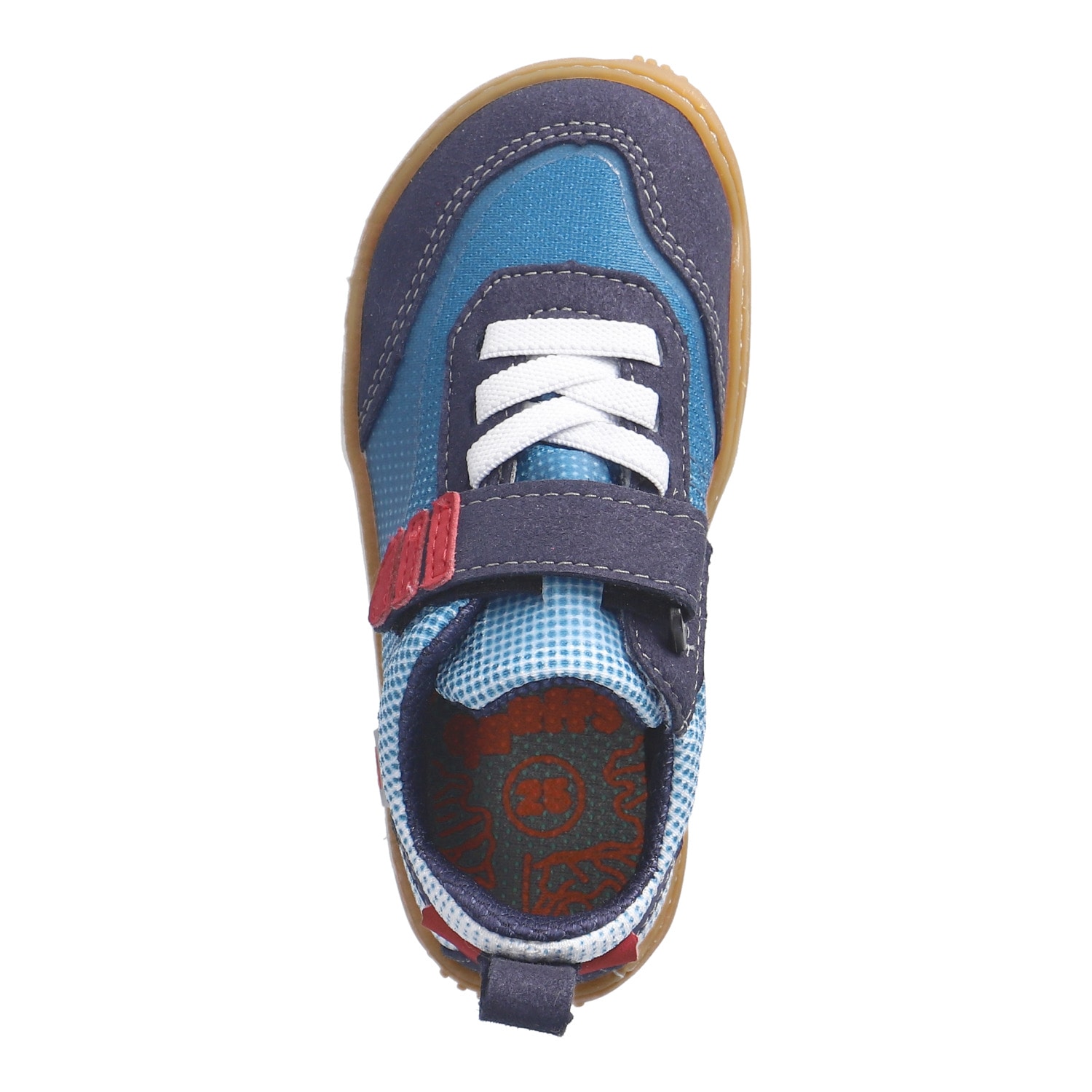 qnuffs Barfußschuh »Fichte«  Klettschuh, Sneaker, Halbschuh mit Kontrastbesätzen