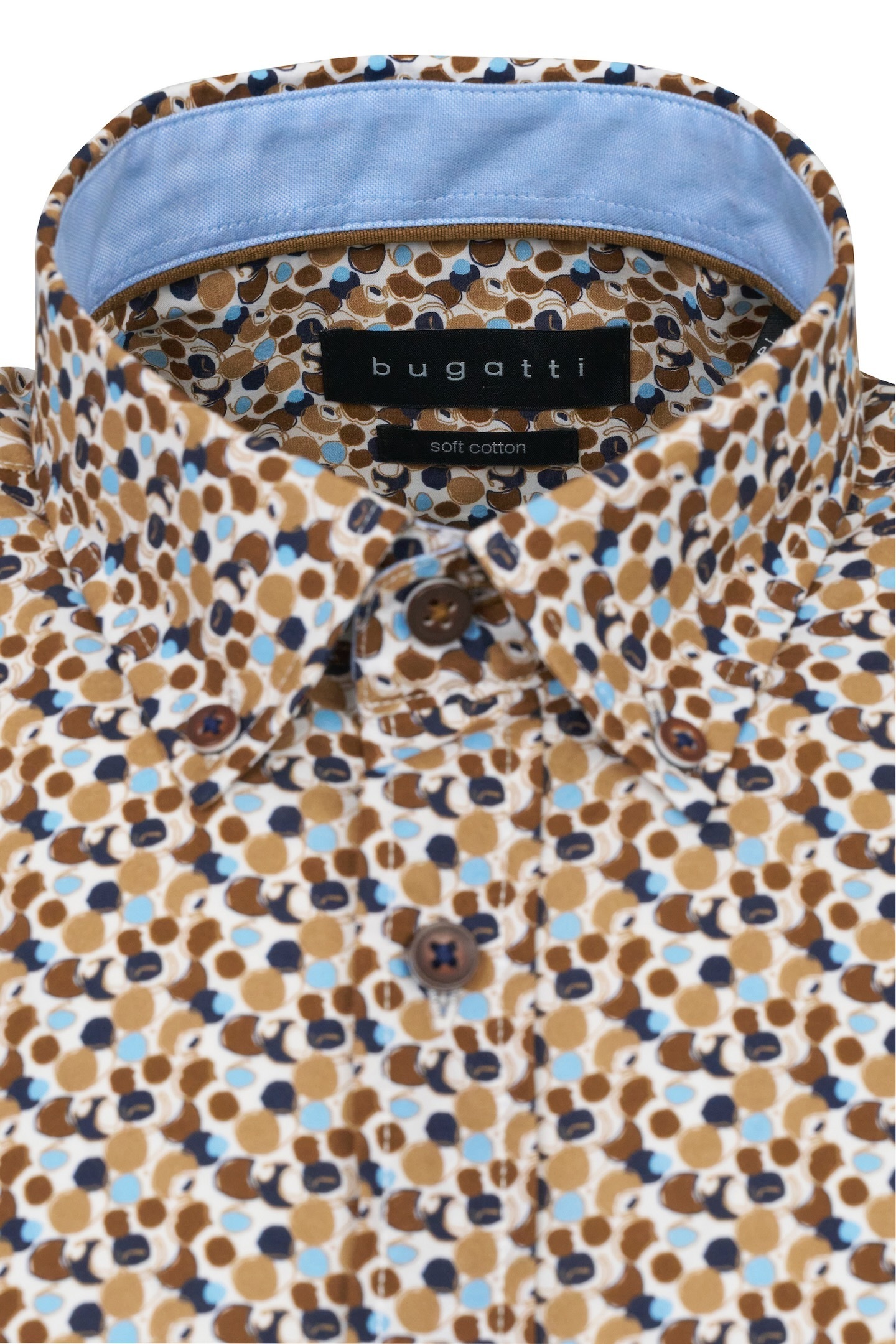 bugatti Kurzarmhemd, mit Button-Down-Kragen