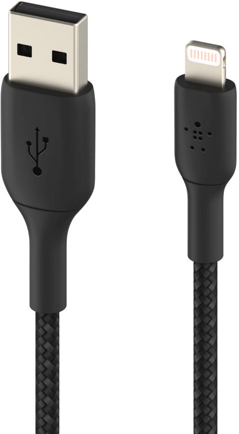 Belkin Smartphone-Kabel »Lightning Lade/Sync Kabel ummantelt mfi 2m«, USB Typ A, Lightning, 200 cm