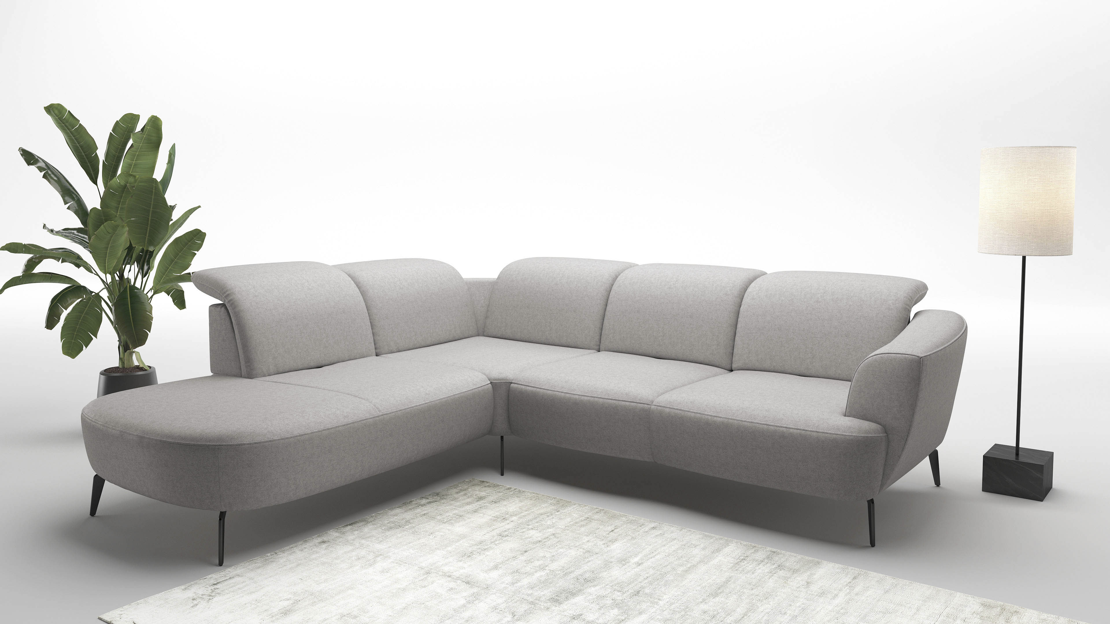 sit&more Ecksofa "Zoe" ink.Sitztiefenverstellung, wahlweise mit Kopfteilverstellung