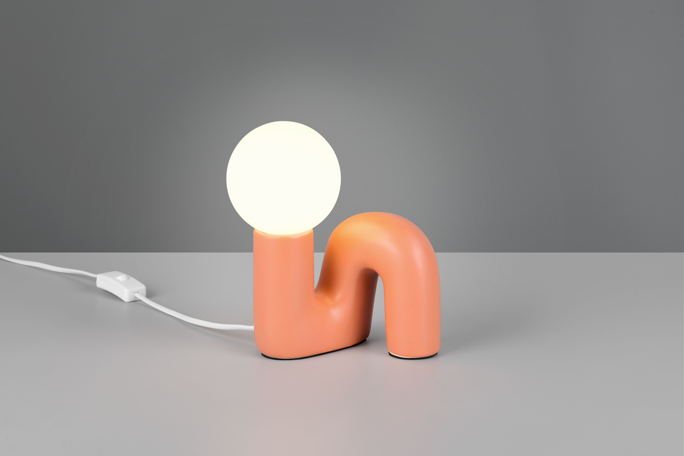 REALITY Leuchten Tischleuchte »QUINN, Keramik Tischlampe m. Glasschirm, ohne  Leuchtmittel 1xG9 max5W« G9 1 Stk. warmweiß - kaltweiß Design Nachttischlampe, Schreibtischlampe Höhe 22cm, Glas Lampenschirm