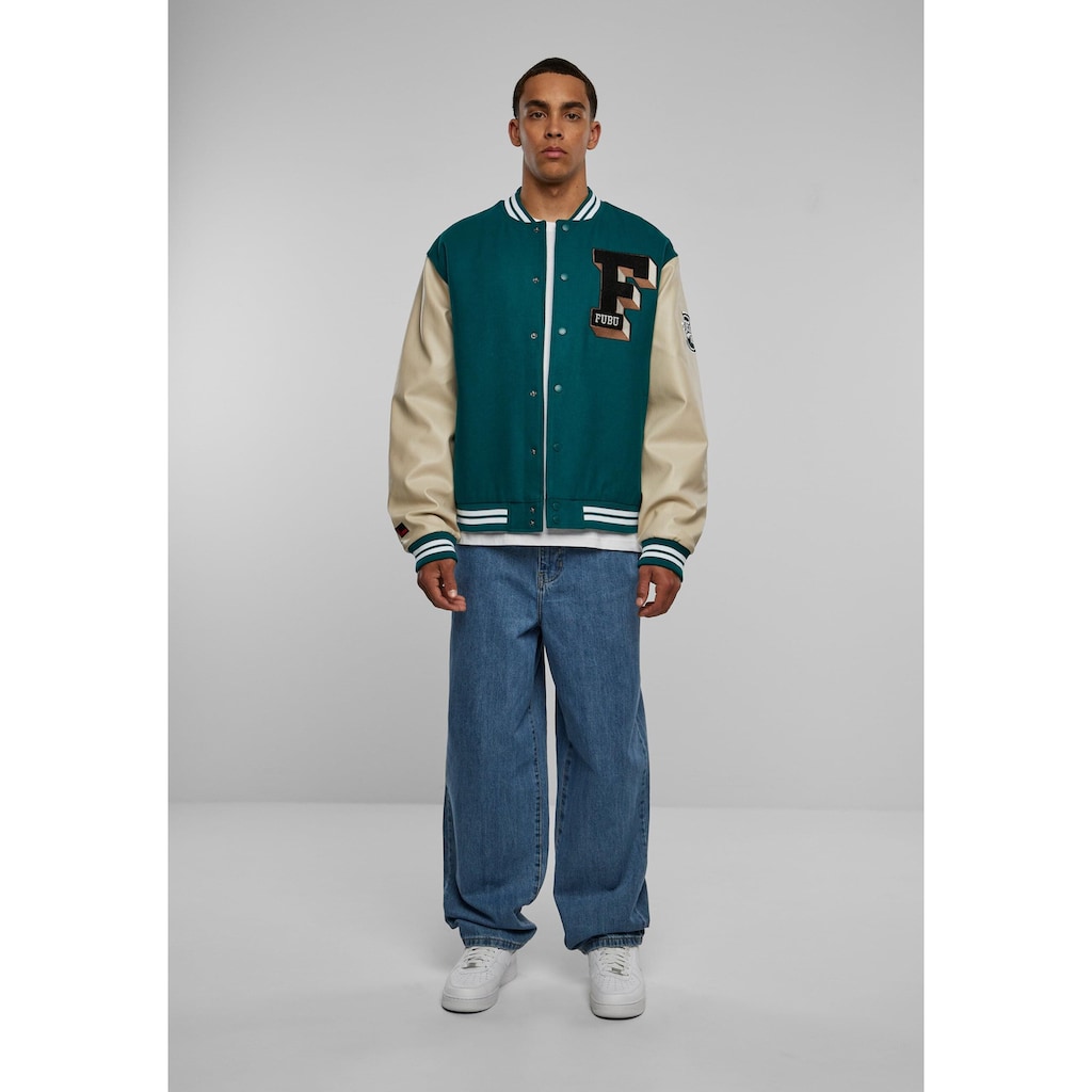 Fubu Bomberjacke »Fubu Herren FM233-009-2 FUBU College Varsity Jacket«, (1 St.), ohne Kapuze