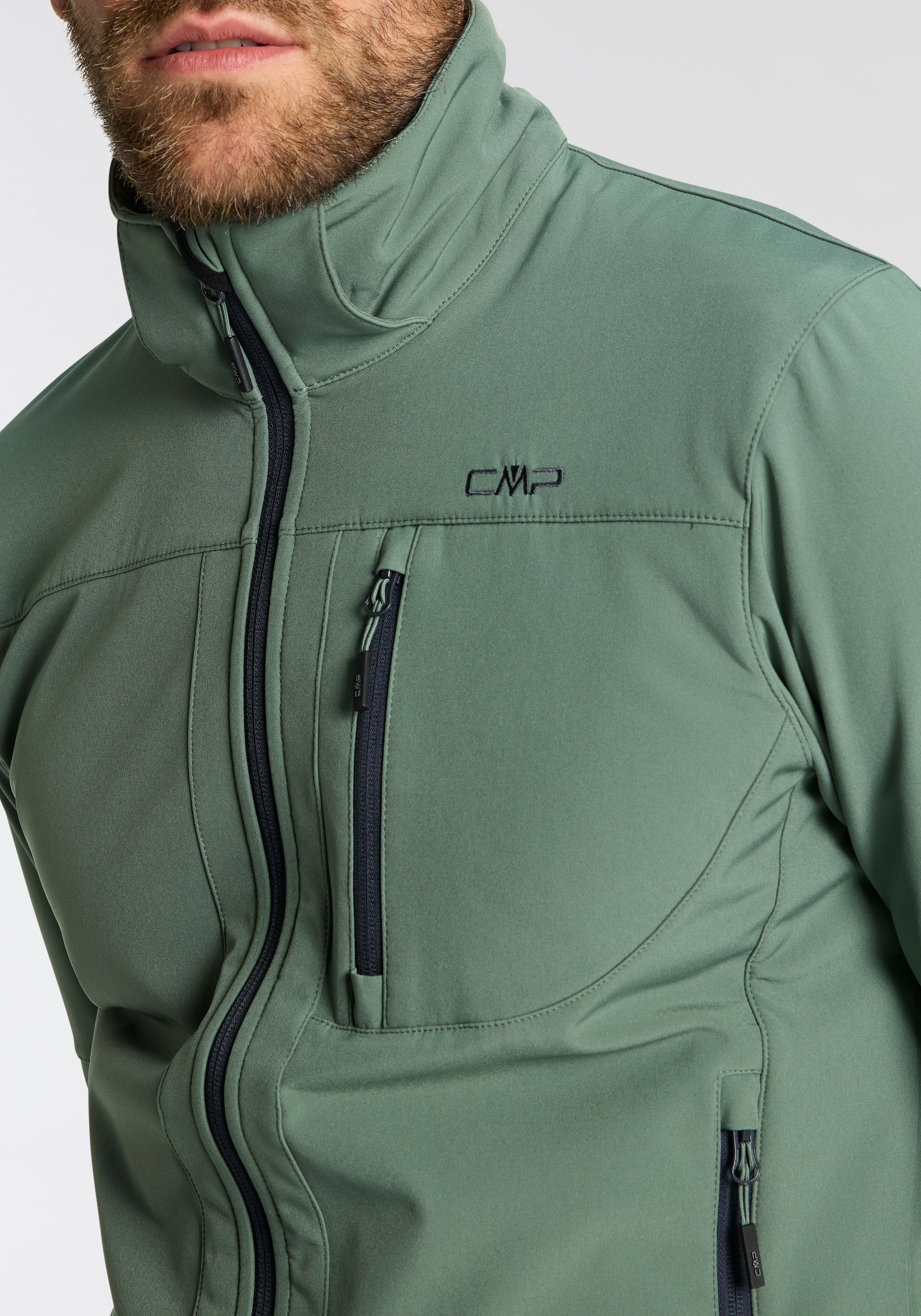 CMP Softshelljacke, (1 St.), mit Kapuze, Wasserabweisend & Winddicht & Atmungsaktiv