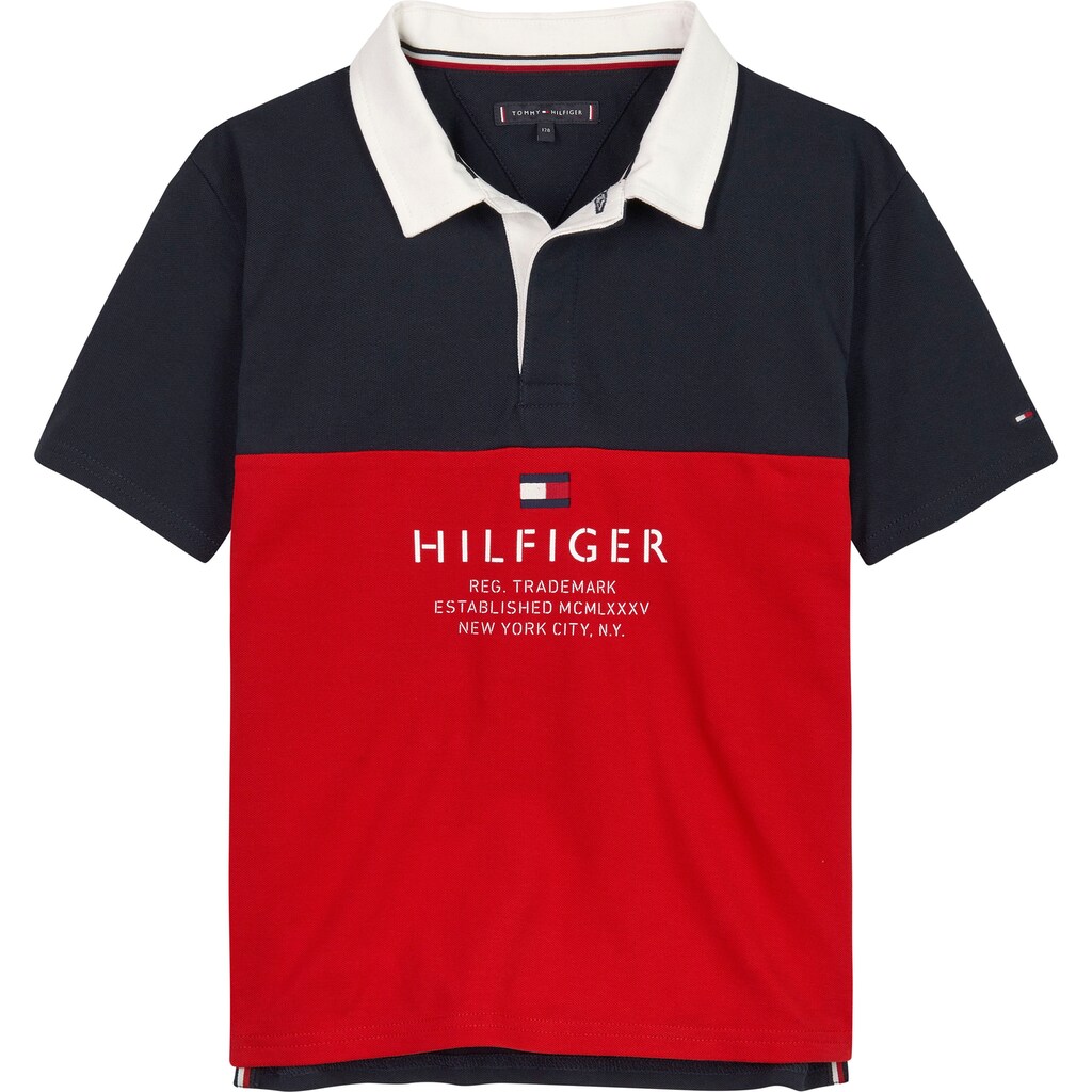 Tommy Hilfiger Poloshirt »COLORBLOCK POLO S/S«, mit Schriftzug