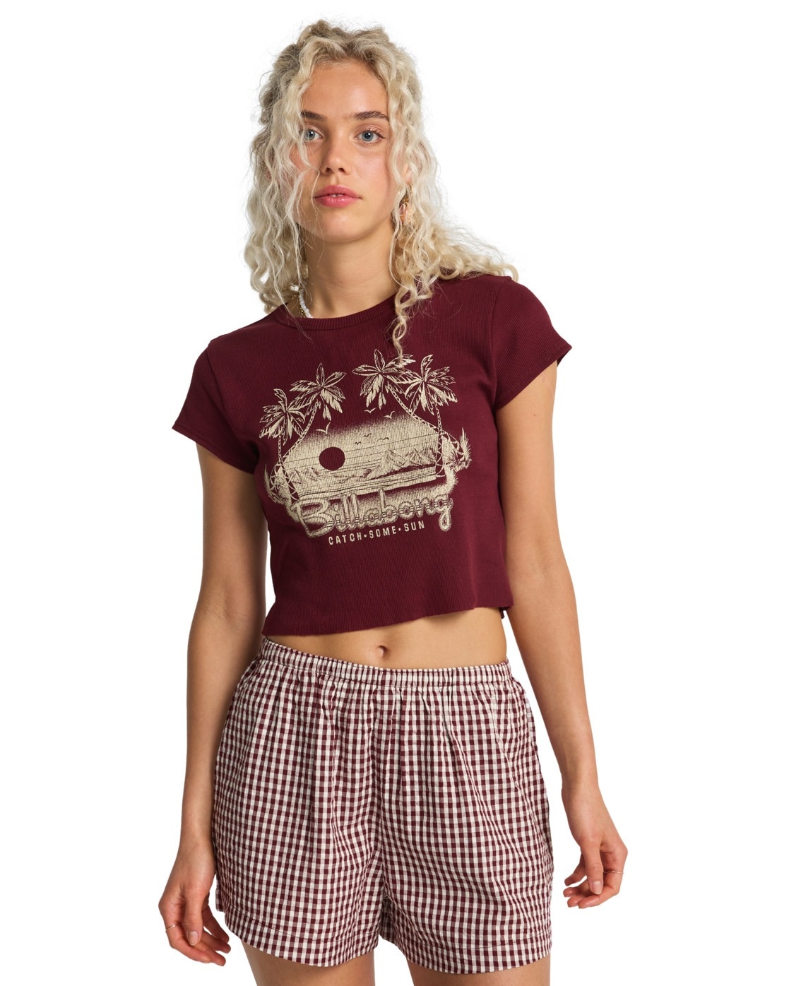 Bermudas BILLABONG "Sun Fade", Damen, Gr. S, rot dahlia, Obermaterial:100% Walkfrottier;, Hosen Bermudas