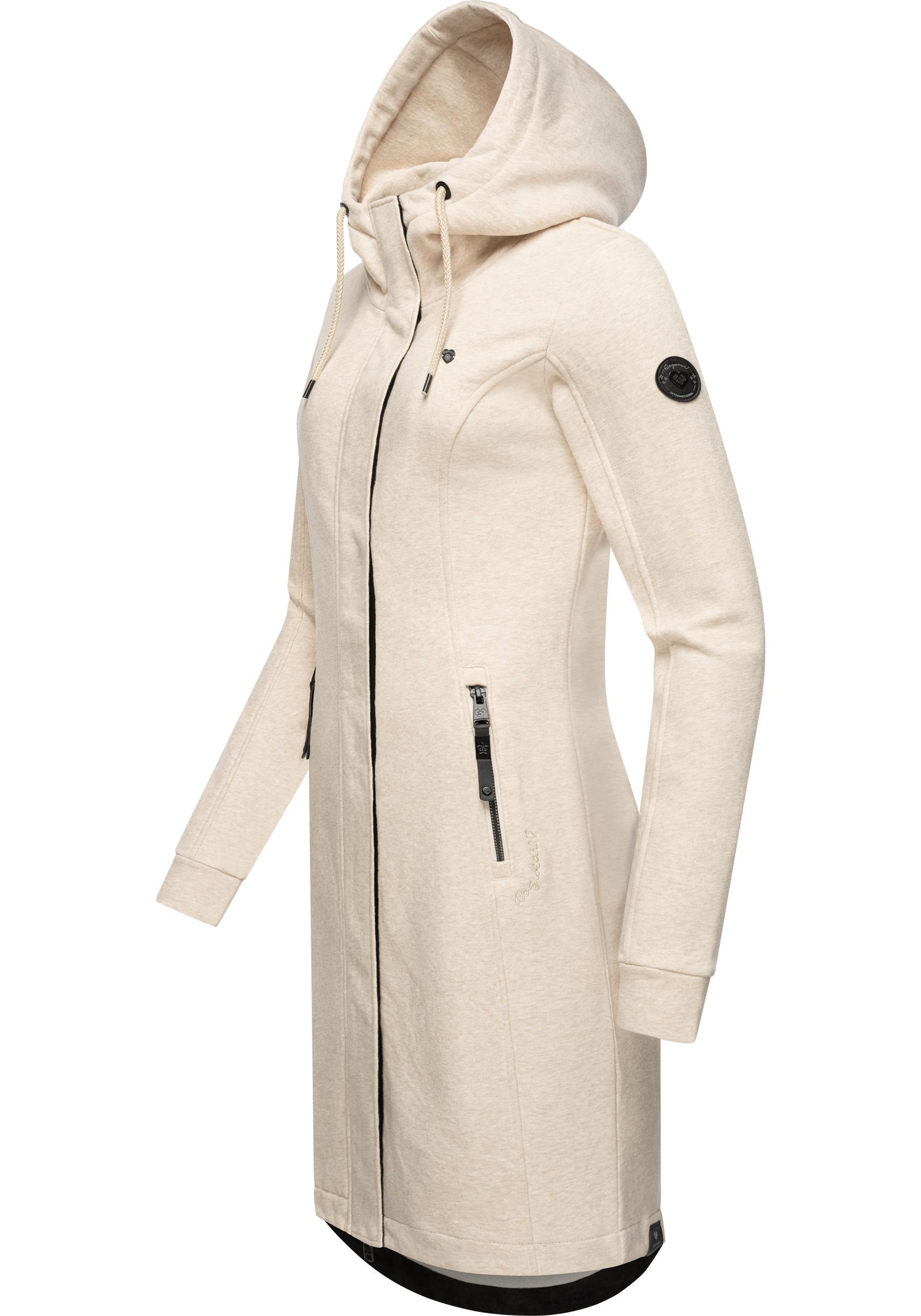 Ragwear Kurzmantel "Letti Long" Übergangsjacke aus Fleece mit Kapuze günstig online kaufen