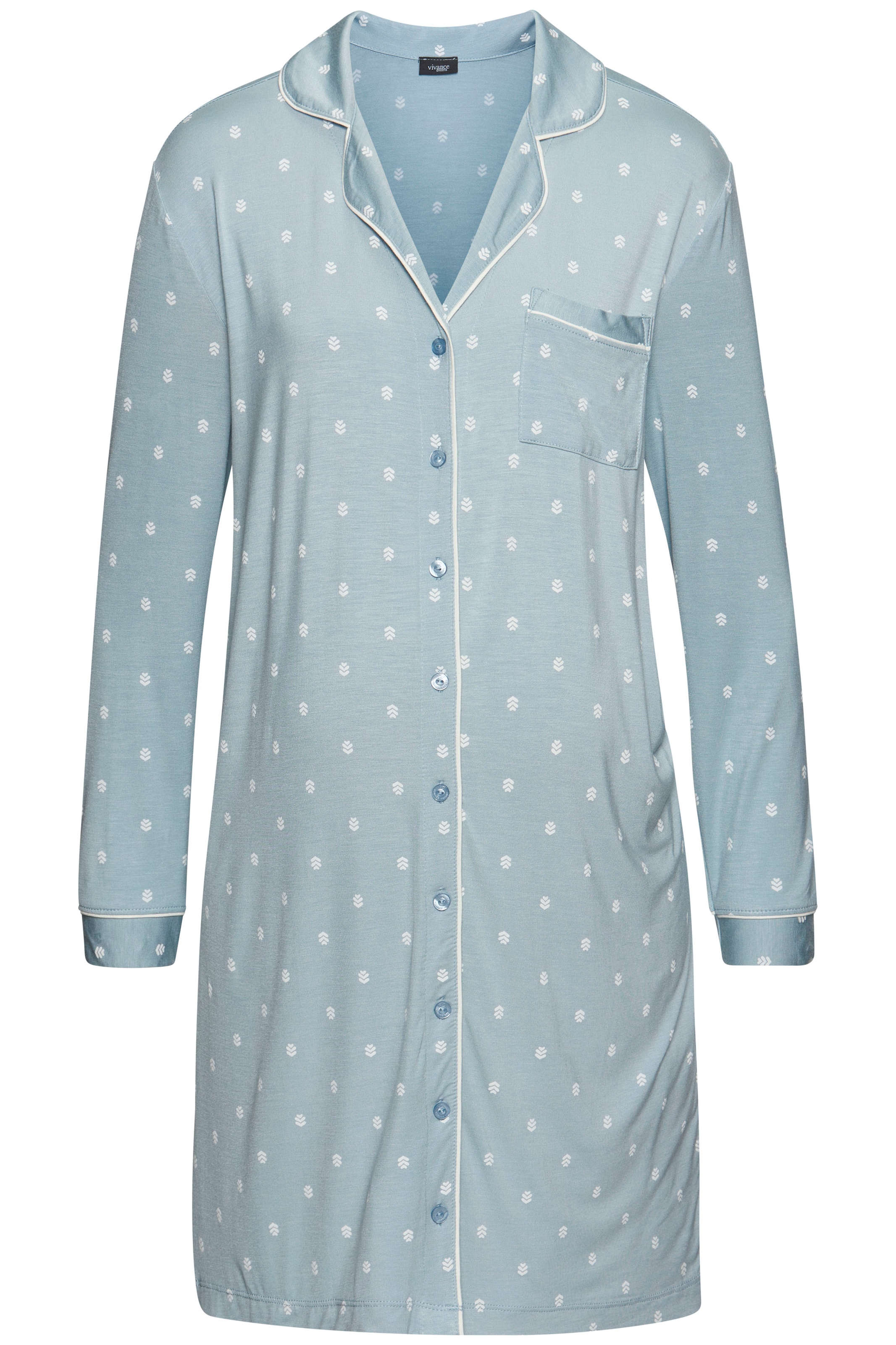 Vivance Dreams Umstandsnachthemd aufgesetzte Tasche Schöner Allover-Print günstig online kaufen