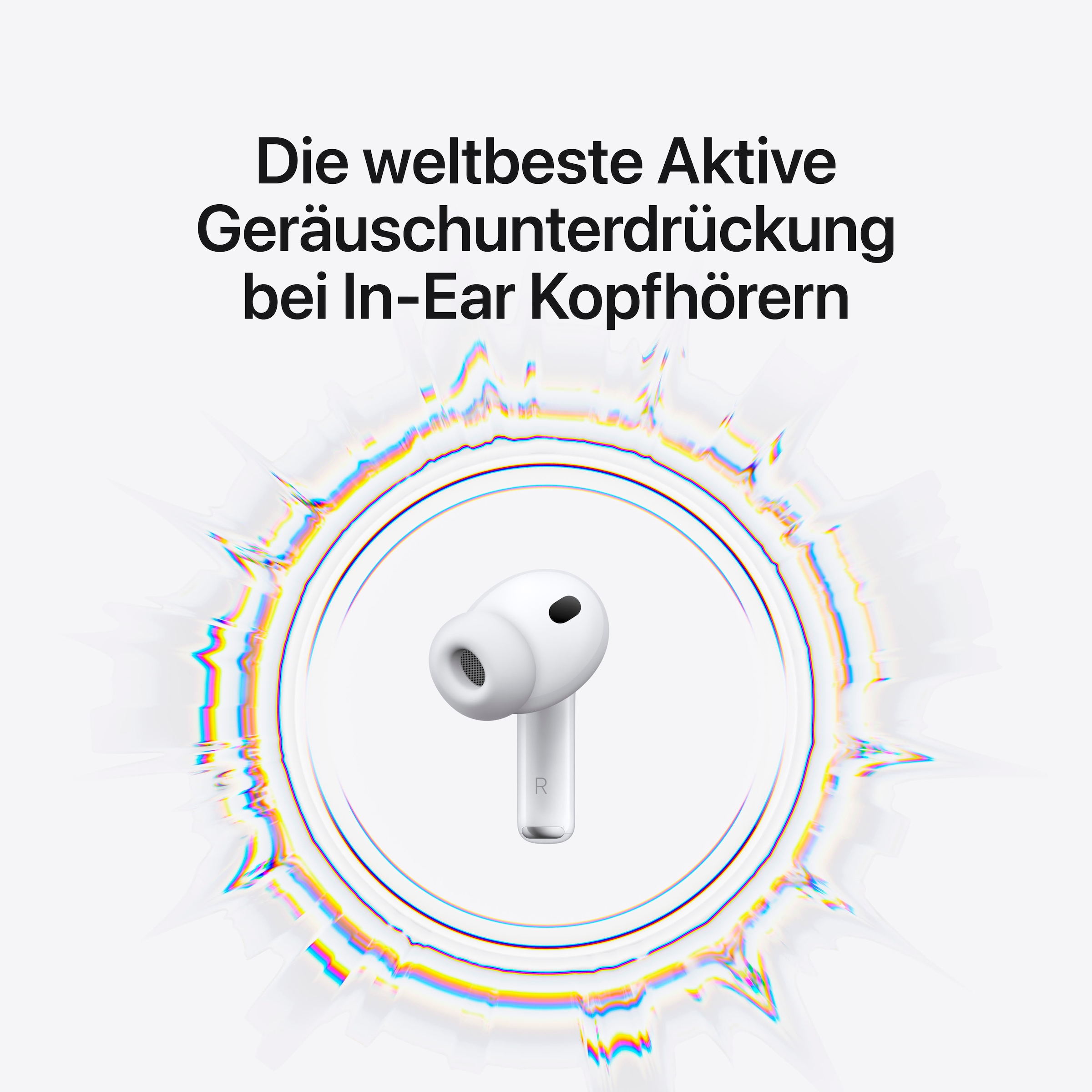 Apple wireless In-Ear-Kopfhörer »AirPods Pro 3«, Bluetooth, Active Noise Cancelling (ANC)-Transparenzmodus-integrierte Steuerung für Anrufe und Musik-kompatibel mit Siri-True Wireless