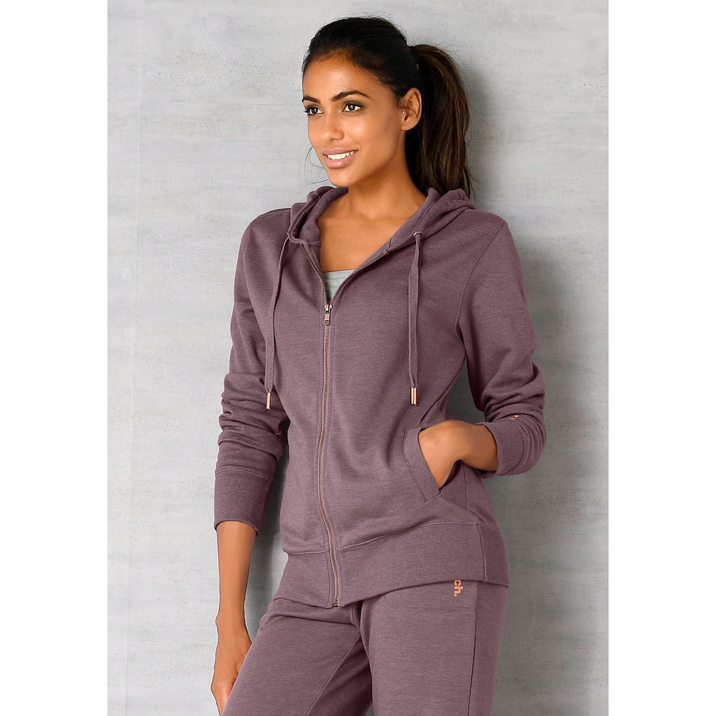 Bench. Loungewear Sweatjacke, mit Taschen und Zipper, Loungeanzug