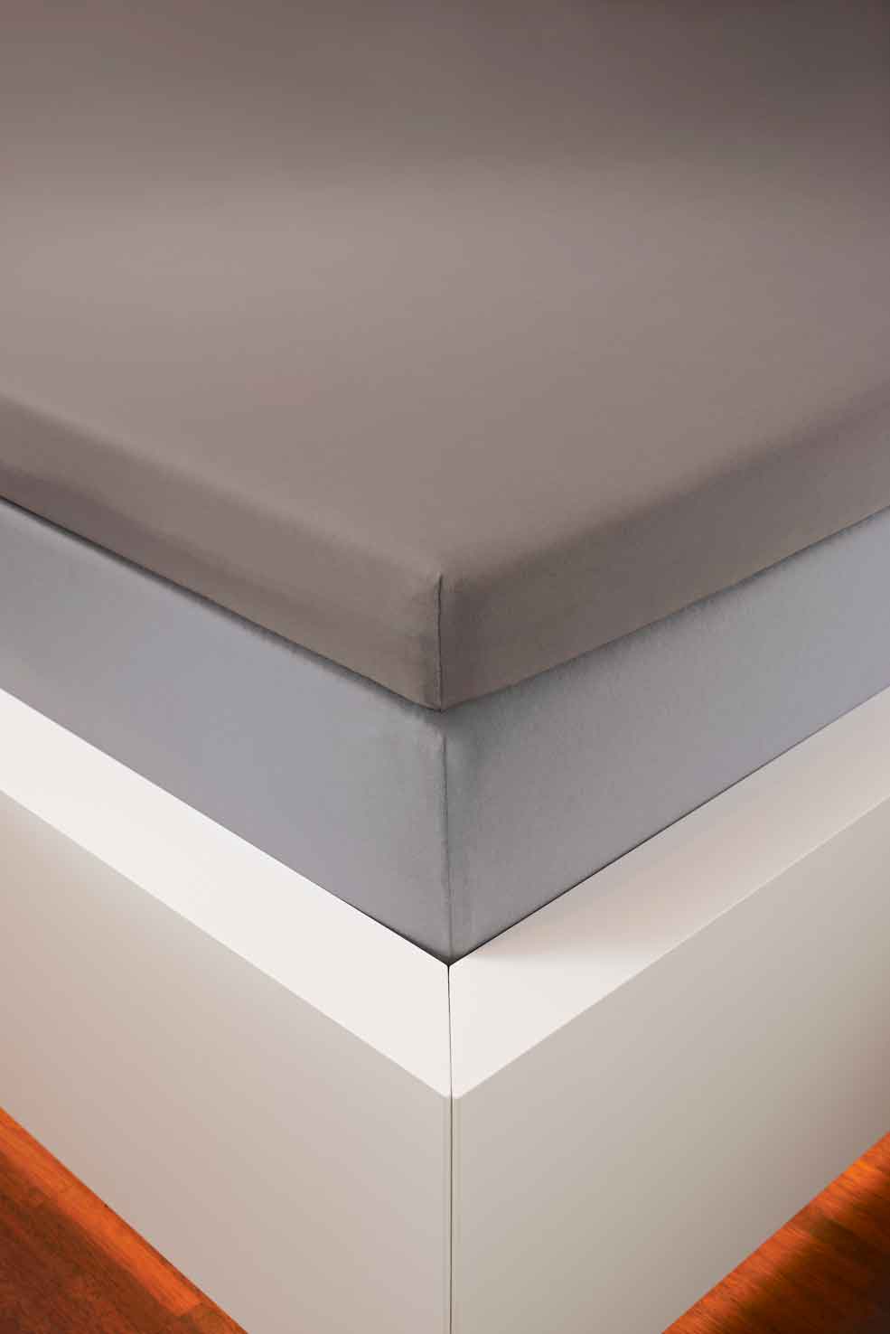 bellana Spannbettlaken "bellana deluxe für Topper, mit Elasthan, Premium Jersey 230 g/m²" mit 5% Elasthan, für Topper mit 4-10cm Höhe, bügelfrei, faltenfrei