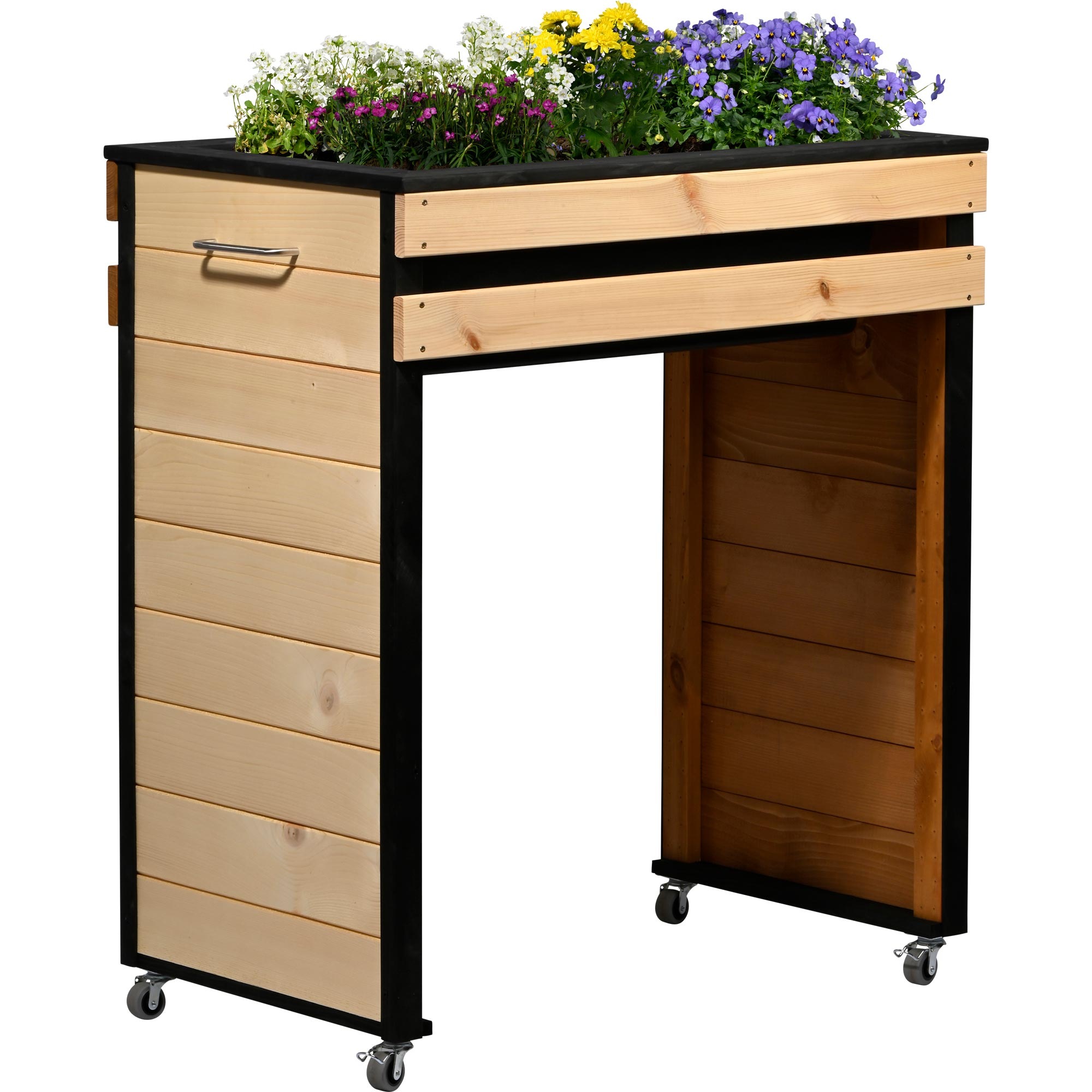 dobar Hochbeet ""Wheely" auf Rollen Gr. M" Das Hochbeet ist ca. 77 x 47 x 8 günstig online kaufen